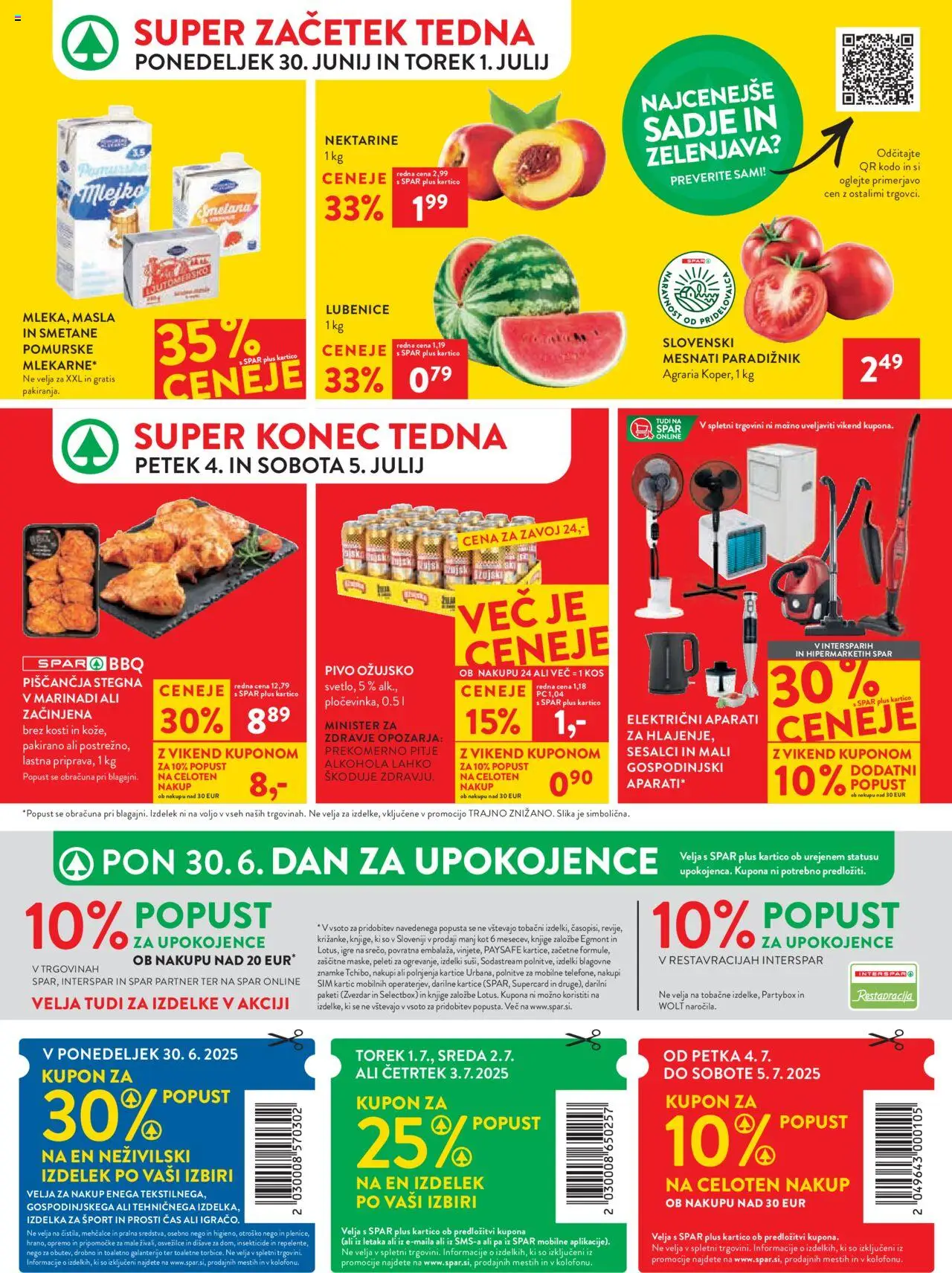 Spar katalog  27/25 │ velja od 02.07.2025 | Stran: 36 | Izdelki: Zelenjava, Nektarine, Sadje, Lubenice