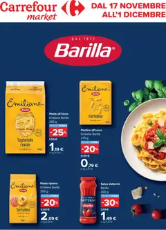 Anteprima del volantino Carrefour Market Barilla catalogo valido a partire dal 17.11.2025