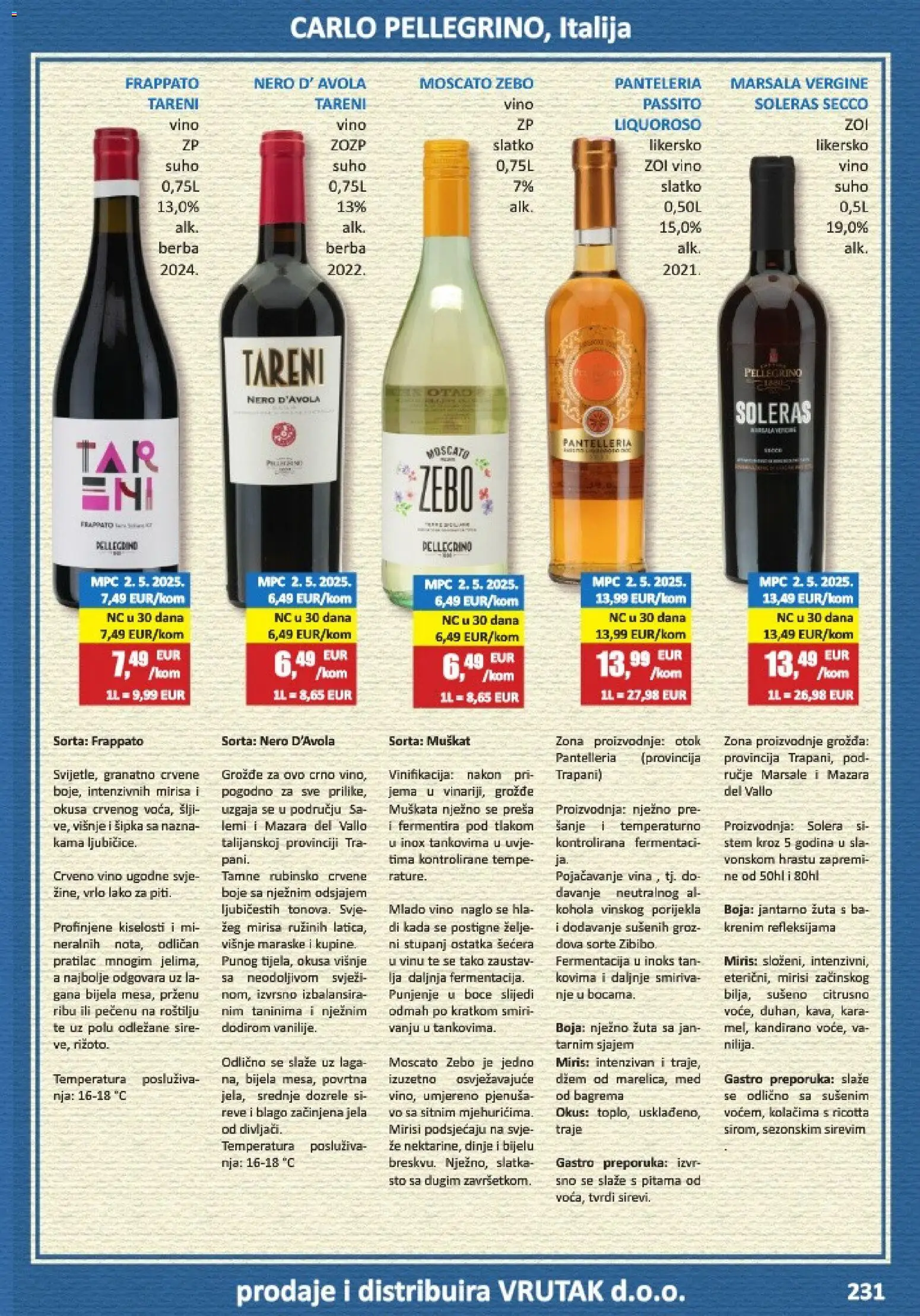 Vrutak katalog | vrijedi od 01.11.2025 | Stranica: 231 | Proizvodi: Med, Vino, Džem, Zelje