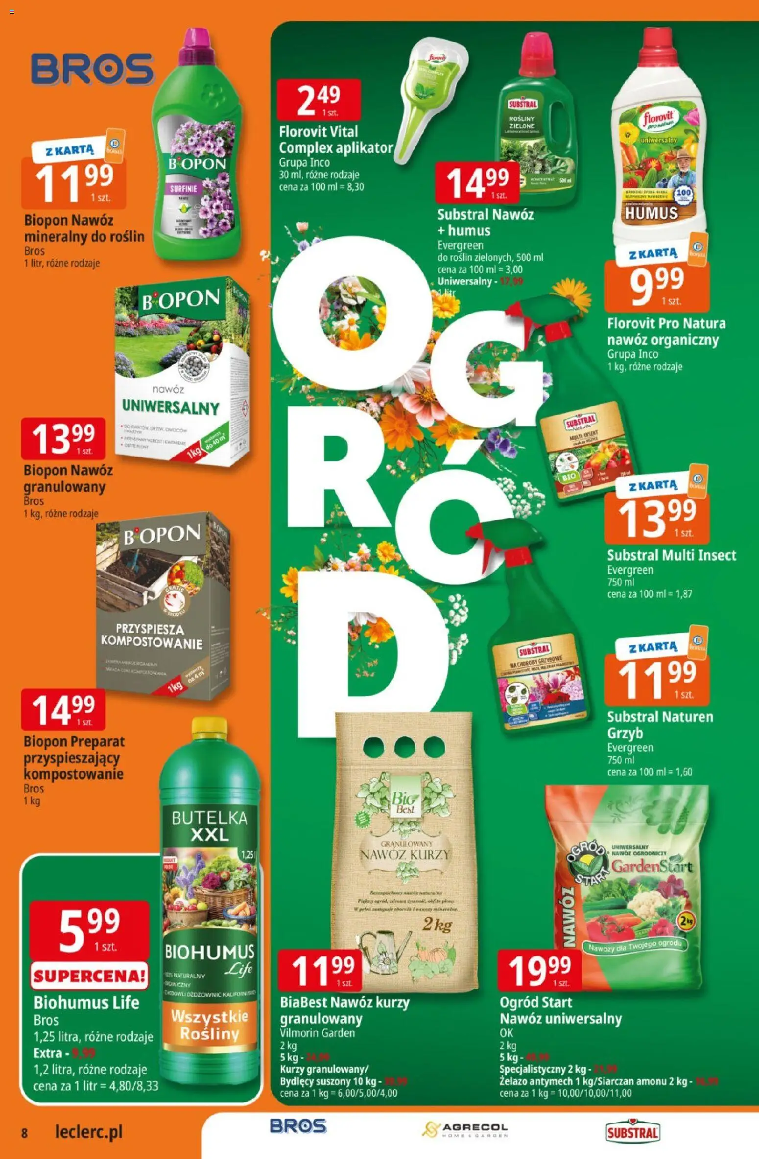 E.Leclerc gazetka od 10.03.2026 | Strona: 8 | Produkty: Karta, Żelazo, Rosliny