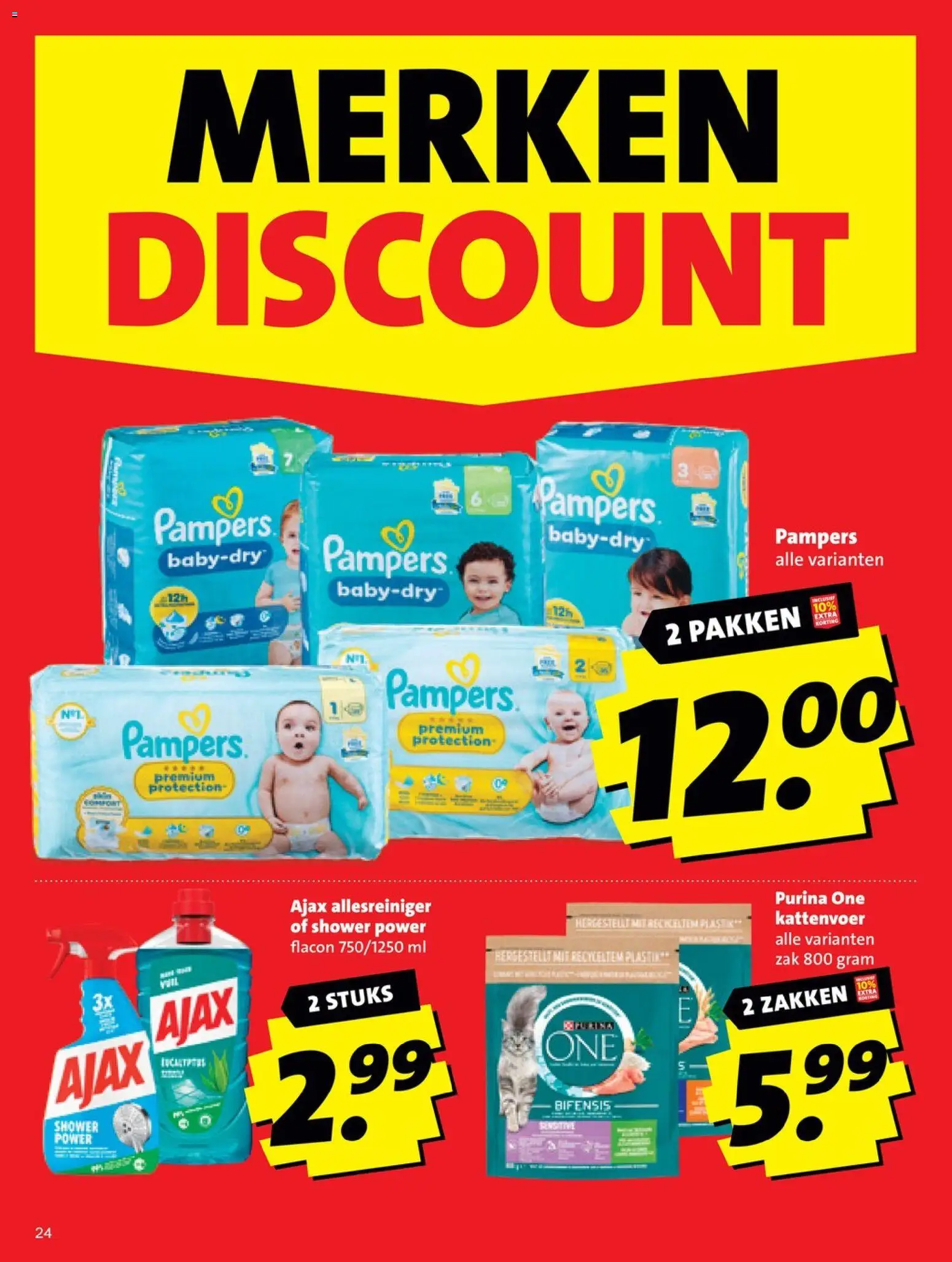 {H1} | Pagina: 24 | Producten: Allesreiniger, Zak, Ciabatta, Pampers