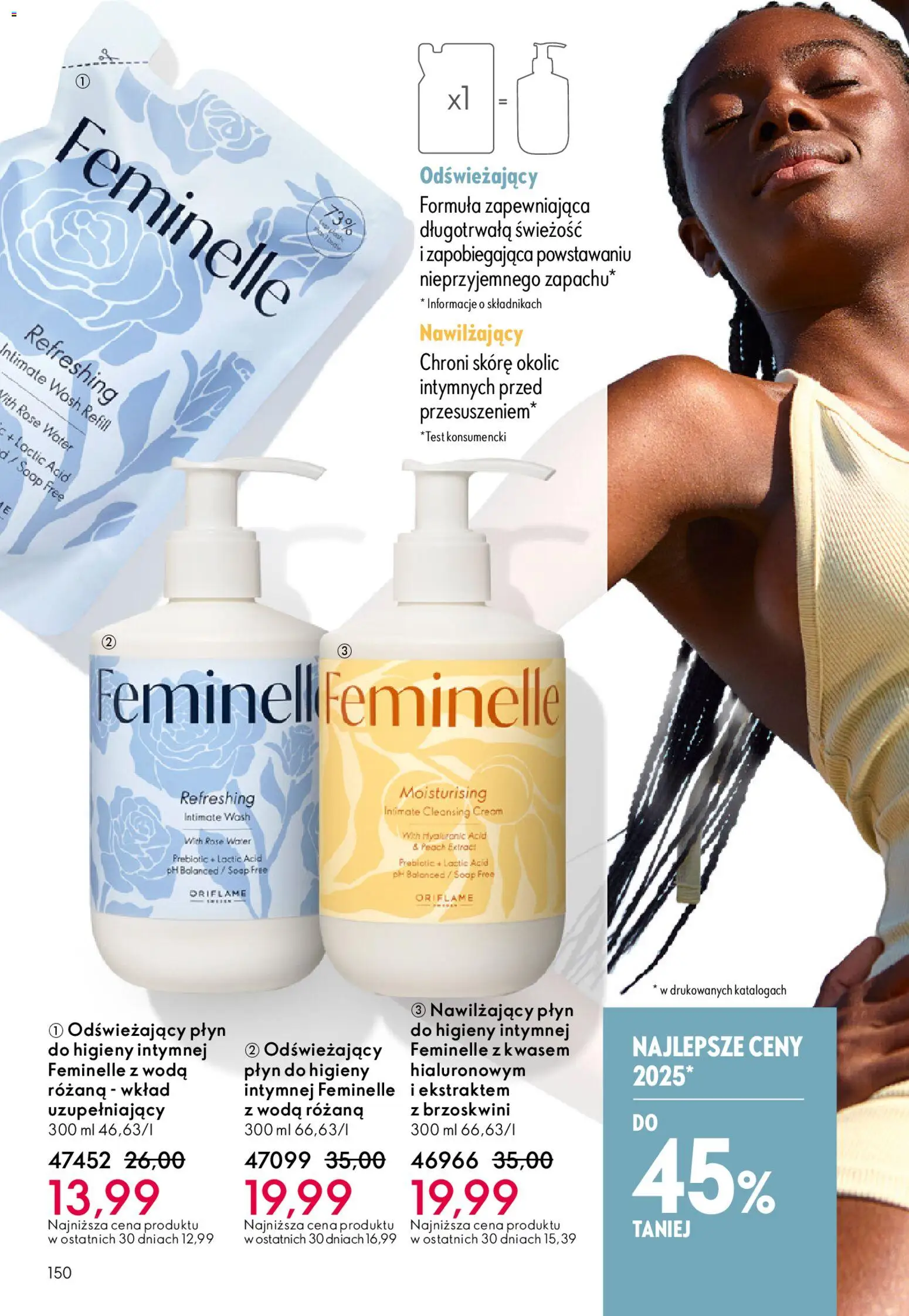 Oriflame Katalog 1 2026 od 24.12.2025 | Strona: 150 | Produkty: Woda, Płyn do higieny intymnej