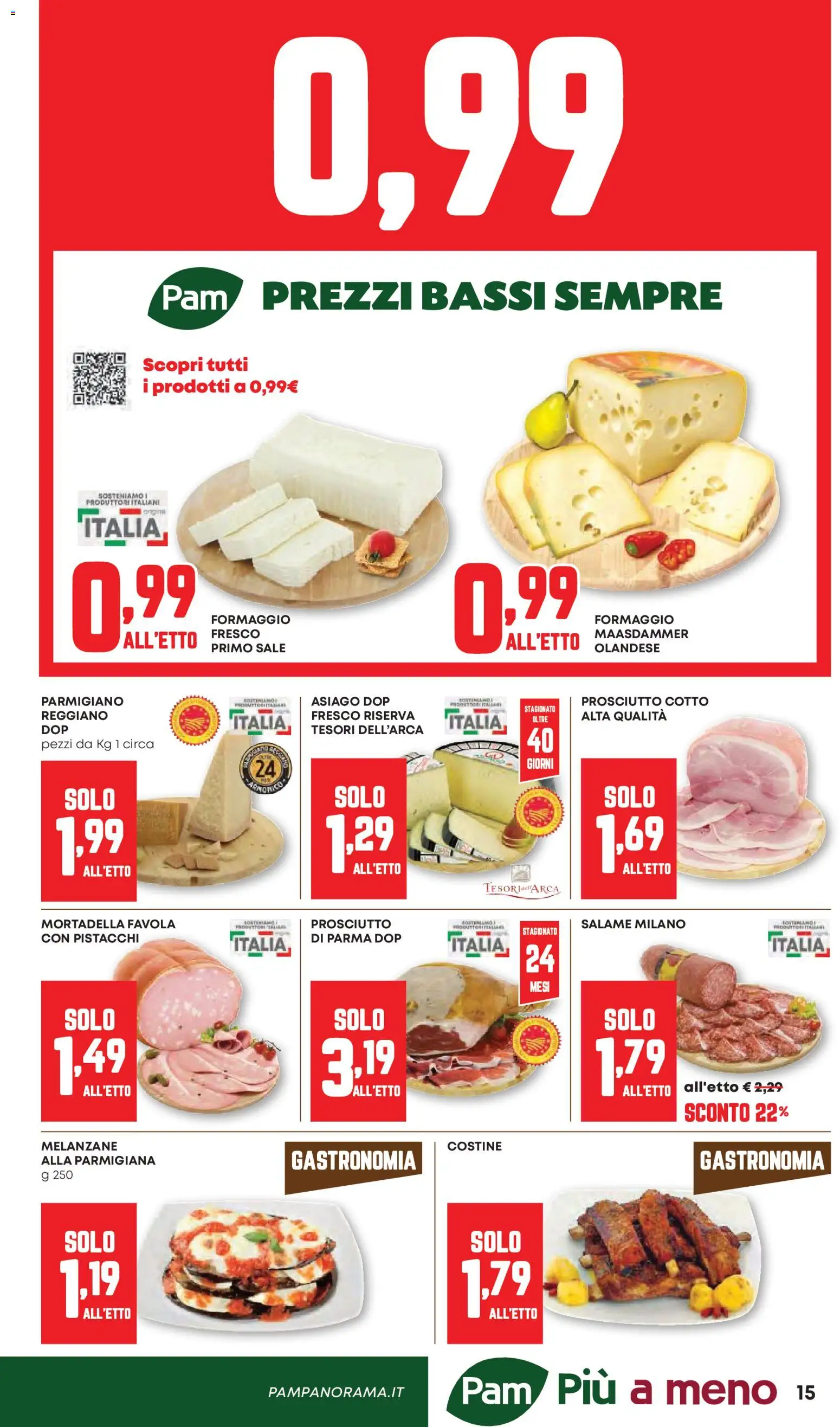 Volantino PAM del 07.04.2026 | Pagina: 15 | Prodotti: Sale, Formaggio, Mortadella, Parmigiano