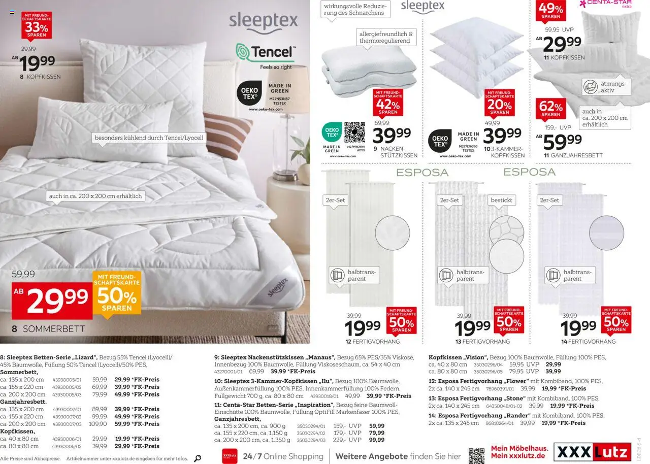XXXL Lutz Nr. 1 beim Preis - gültig ab dem 18.08.2025 | Seite: 29 | Produkte: Kopfkissen