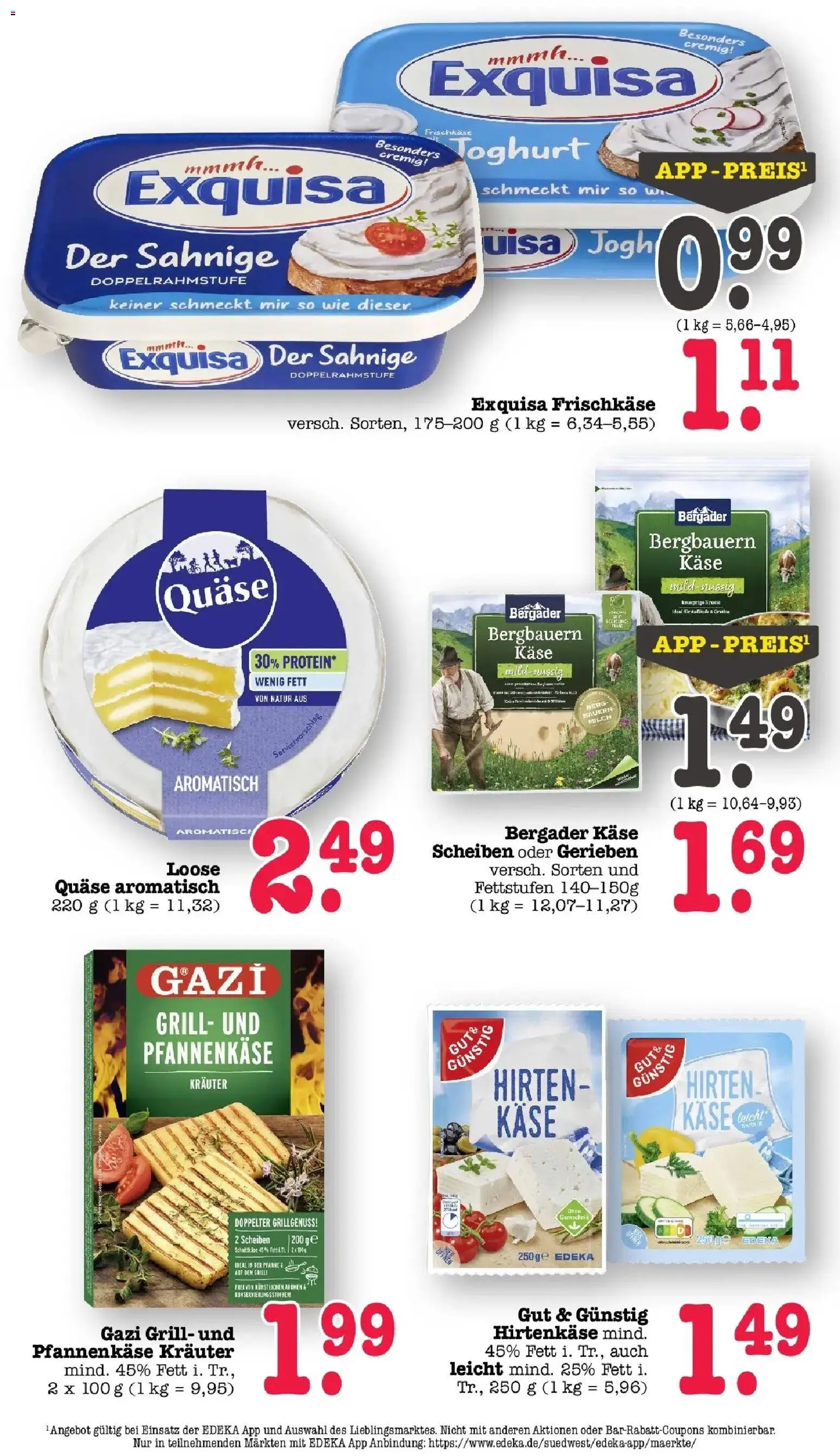 E center Prospekt Sinzheim	 – gültig ab 16.03.2026 | Seite: 30 | Produkte: Grill, Milch, Exquisa, Frischkase