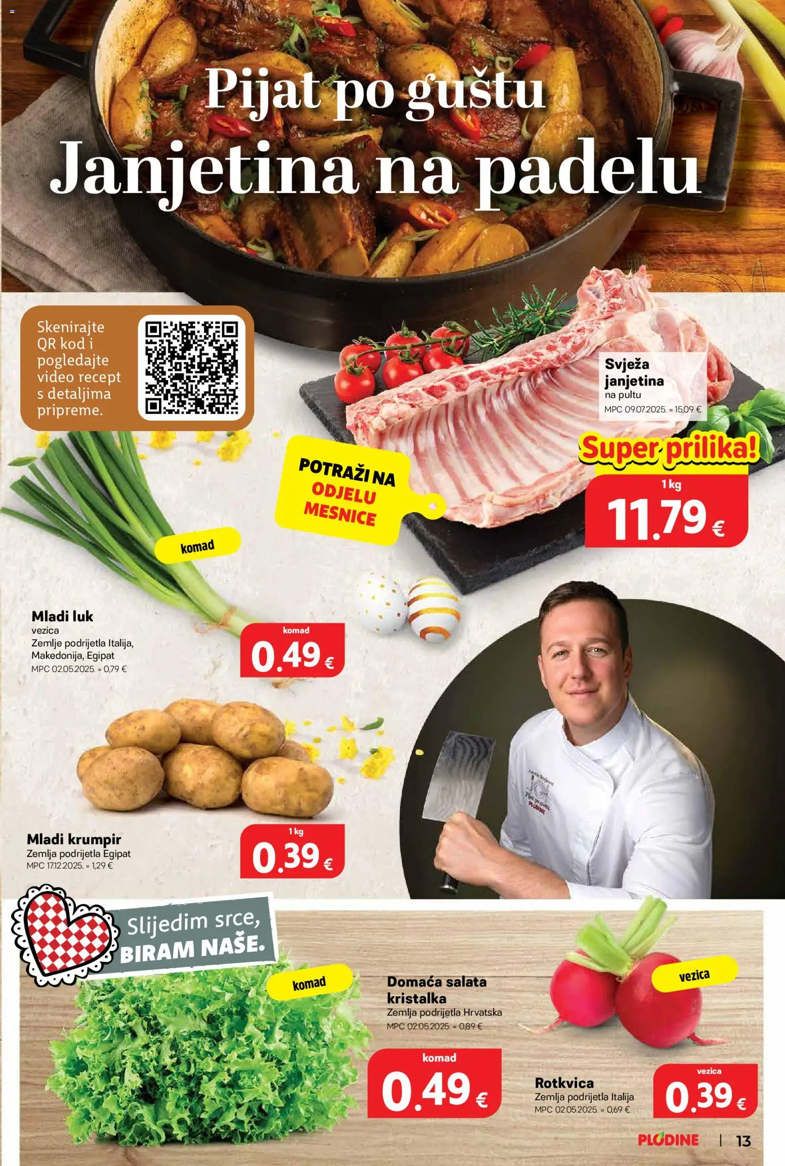 Plodine katalog | vrijedi od 01.04.2026 | Stranica: 13 | Proizvodi: Salata, Krumpir, Luk, Video