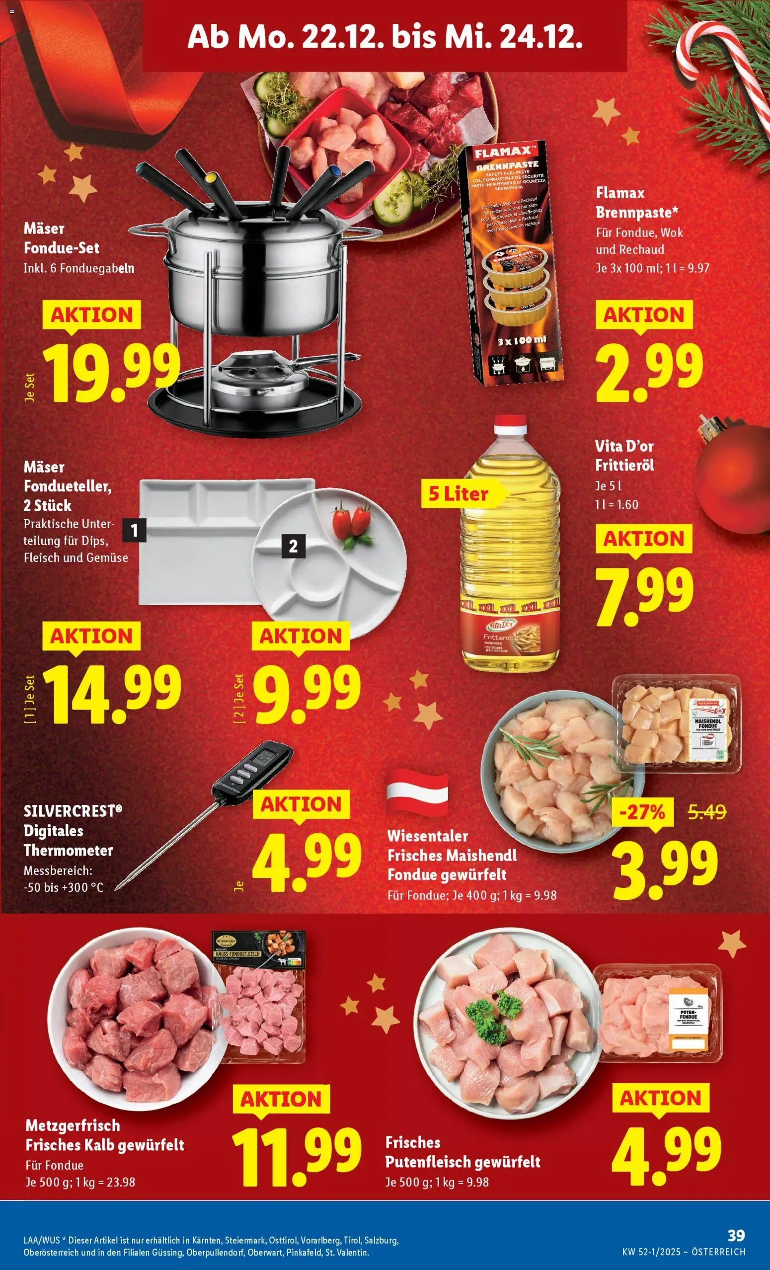 Lidl Flugblatt - Oberpullendorf, Güssing, Oberwart gültig ab 18.12.2025 | Seite: 43 | Produkte: Pasta, Gemüse, Thermometer, Huile à frire