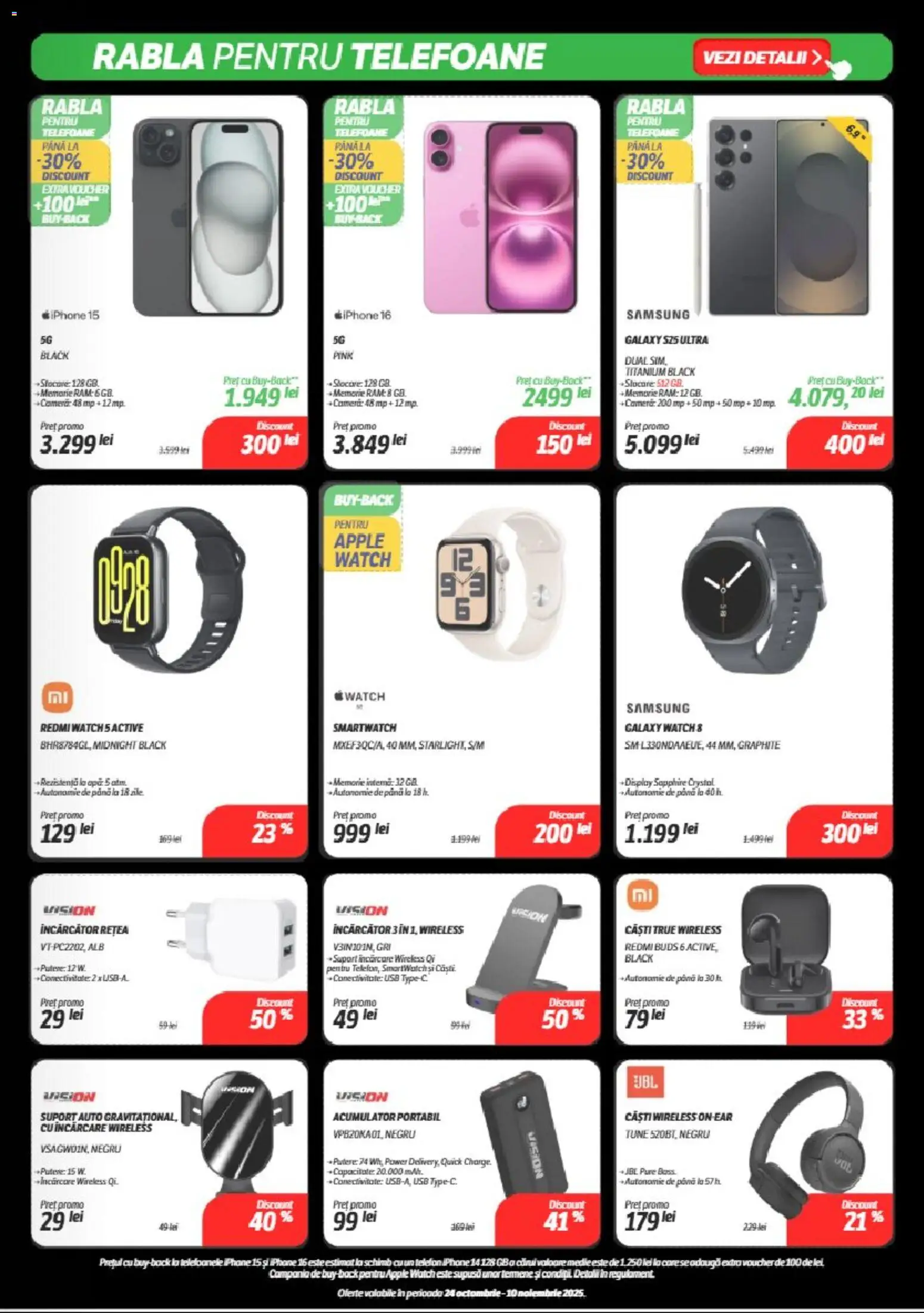 Noul catalog Flanco – valabil de la 24.10.2025 | Pagină: 3 | Produse: Telefon, Încărcător, Cameră, Usb