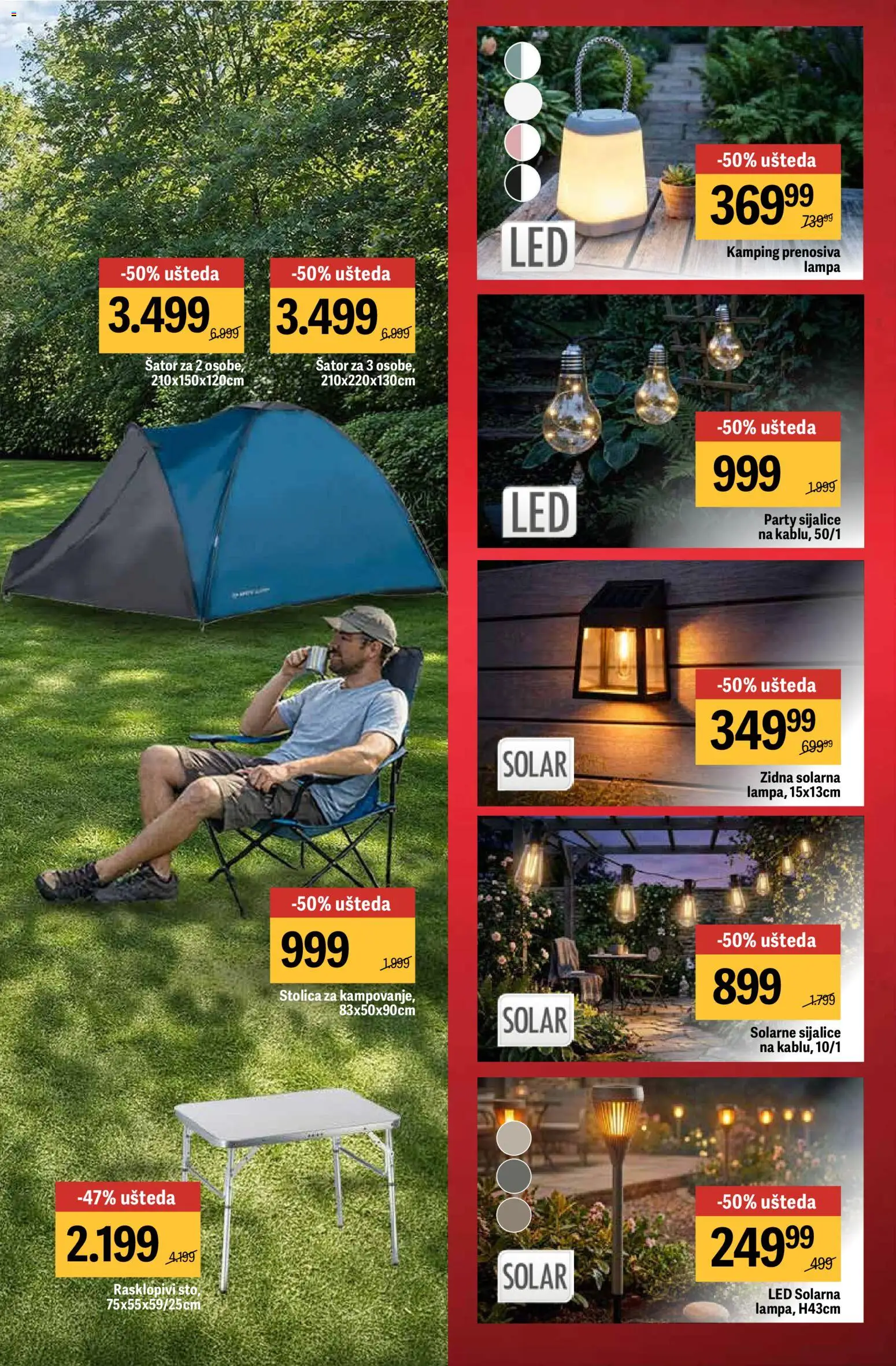 Mega Maxi katalog - važi od 02.04.2026 | Strana: 9 | Proizvode: Sto, Stolica, Lampa