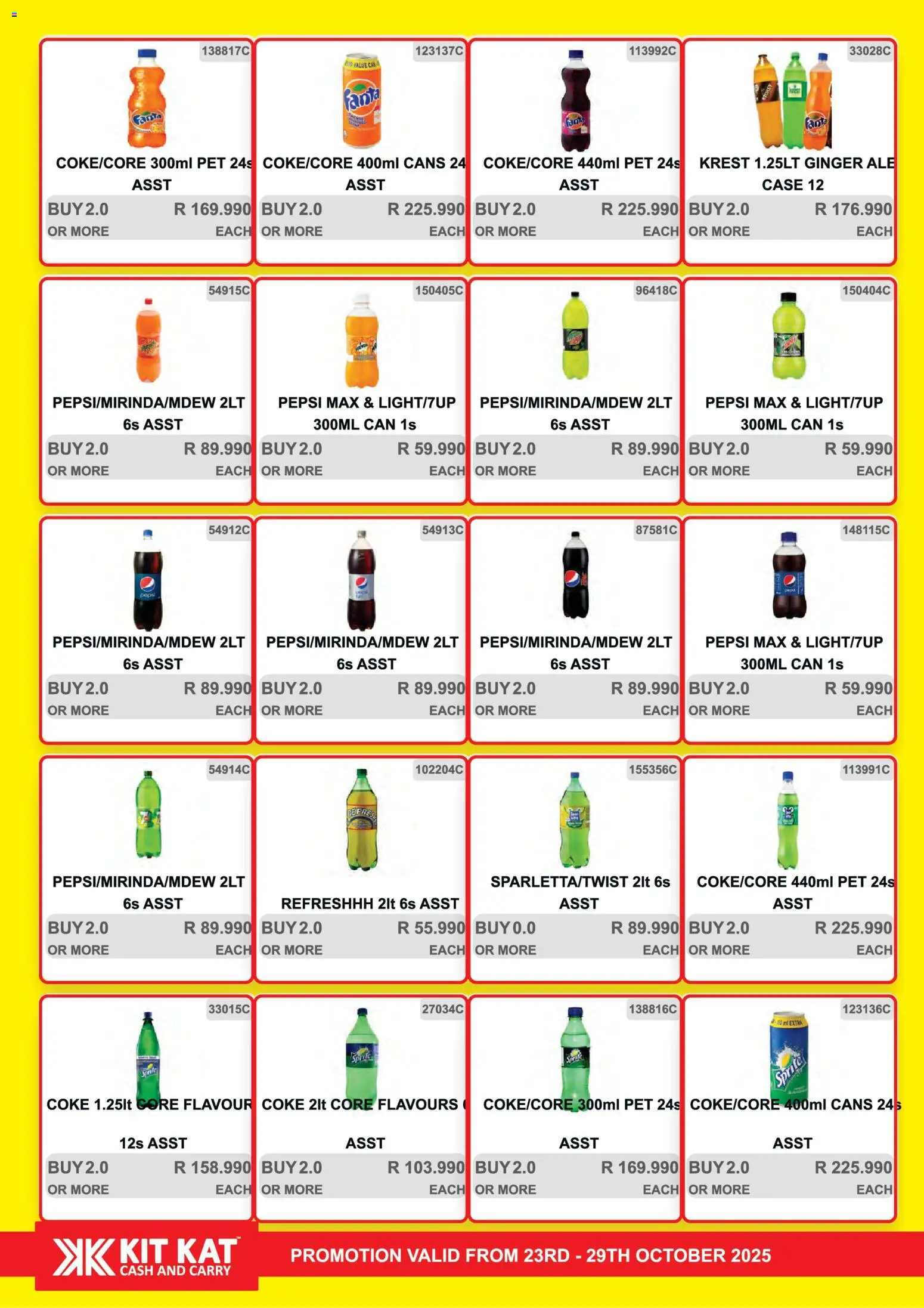 New KIT KAT Cash & Carry catalogue – valid from 23.10.2025 | Page: 6 | Products: Silla apilable, Case, Coke, Fanta