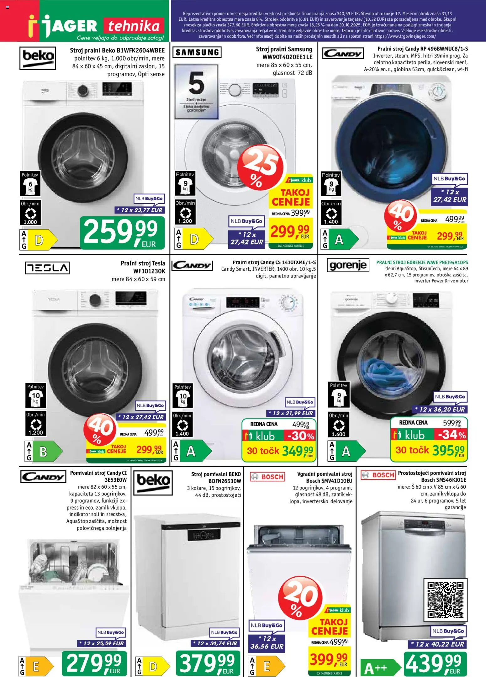 Novi Jager katalog ponudbe – veljaven od 29.10.2025 | Stran: 11 | Izdelki: Pralni stroj, Pomivalni stroj, Vgradni pomivalni stroj