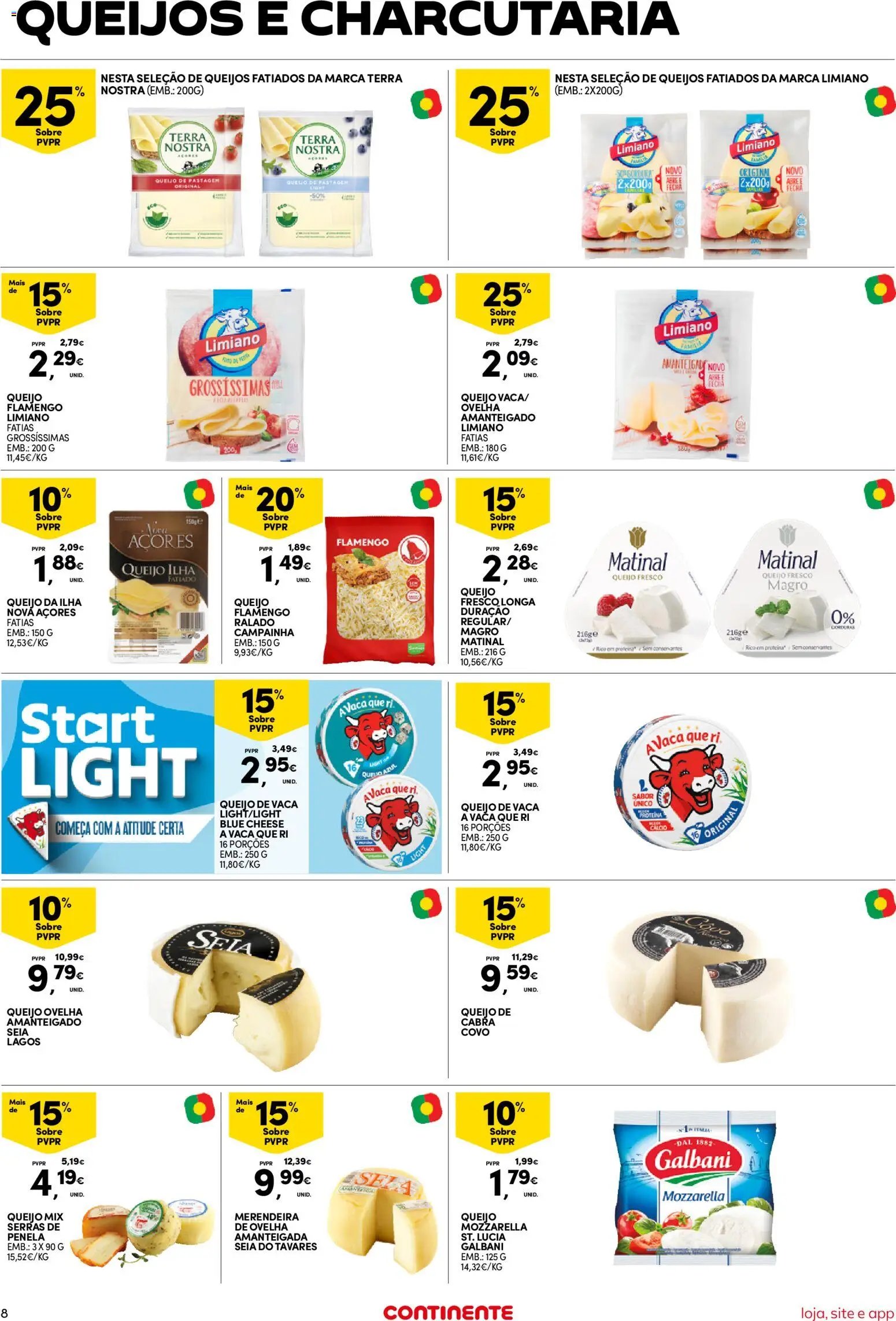 Continente Semanal Continente Bom Dia │ válido de 24.02.2026 | Página: 8 | Produtos: Campainha, Cálcio, Queijo, Proteina