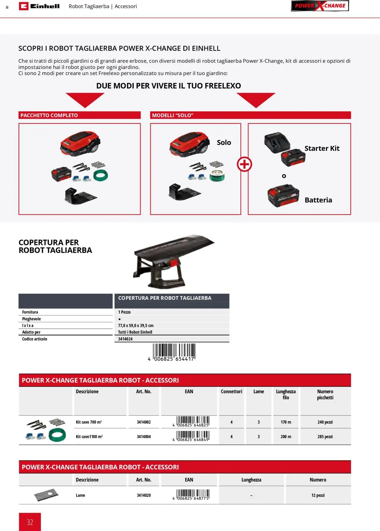 Volantino Einhell del 01.02.2025 | Pagina: 32 | Prodotti: Cavo, Robot, Batteria