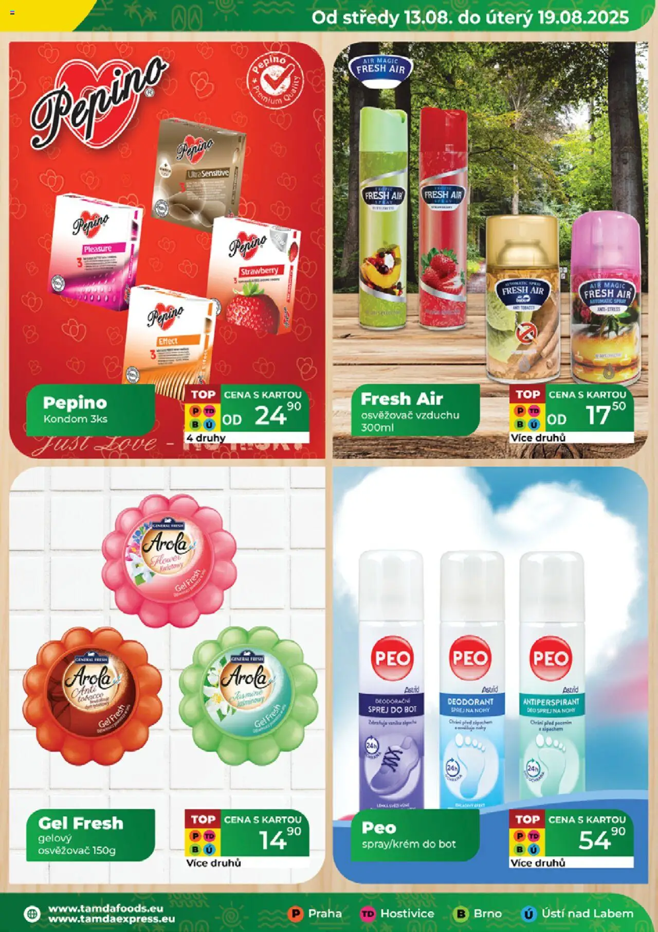 Tamda Foods leták od 13.08.2025 | Strana: 21 | Produkty: Deodorant, Antiperspirant, Kondom, Osvěžovač vzduchu