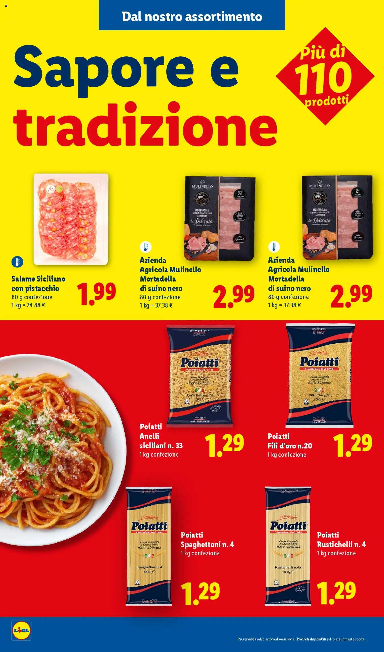 Volantino Lidl del 09.03.2026 | Pagina: 4 | Prodotti: Salame, Suino, Pasta, Mortadella