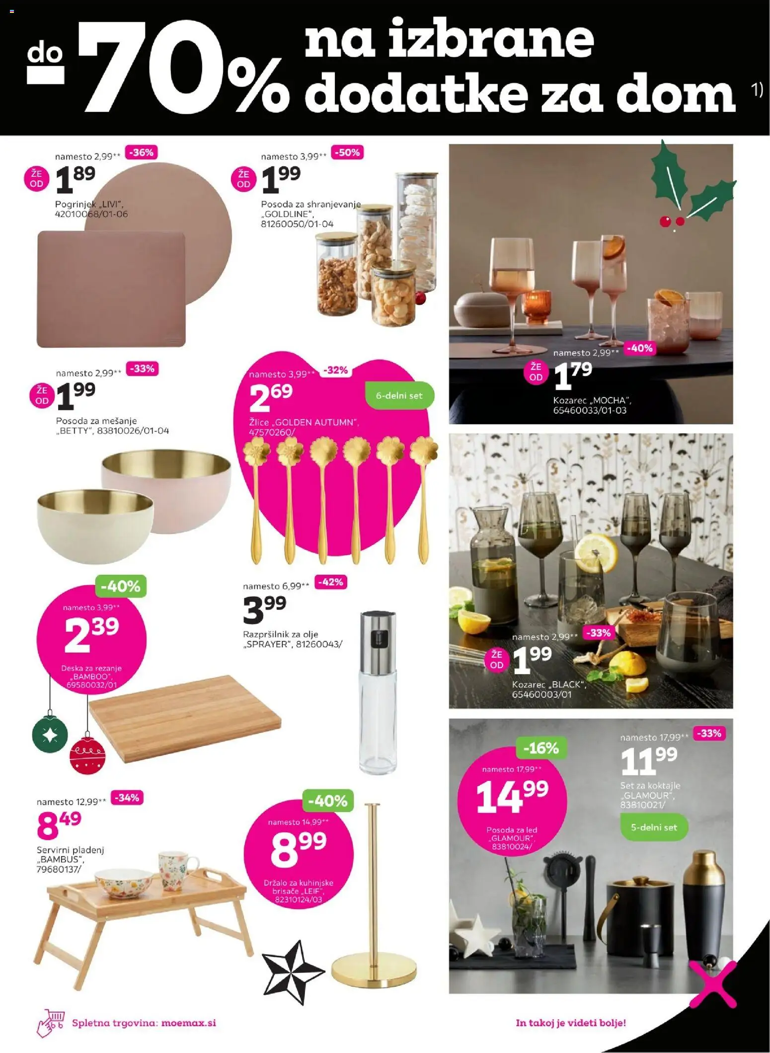 Novi Mömax katalog ponudbe – veljaven od 17.11.2025 | Stran: 3 | Izdelki: Kozarec, Pogrinjek, Olje, Kuhinjske brisače