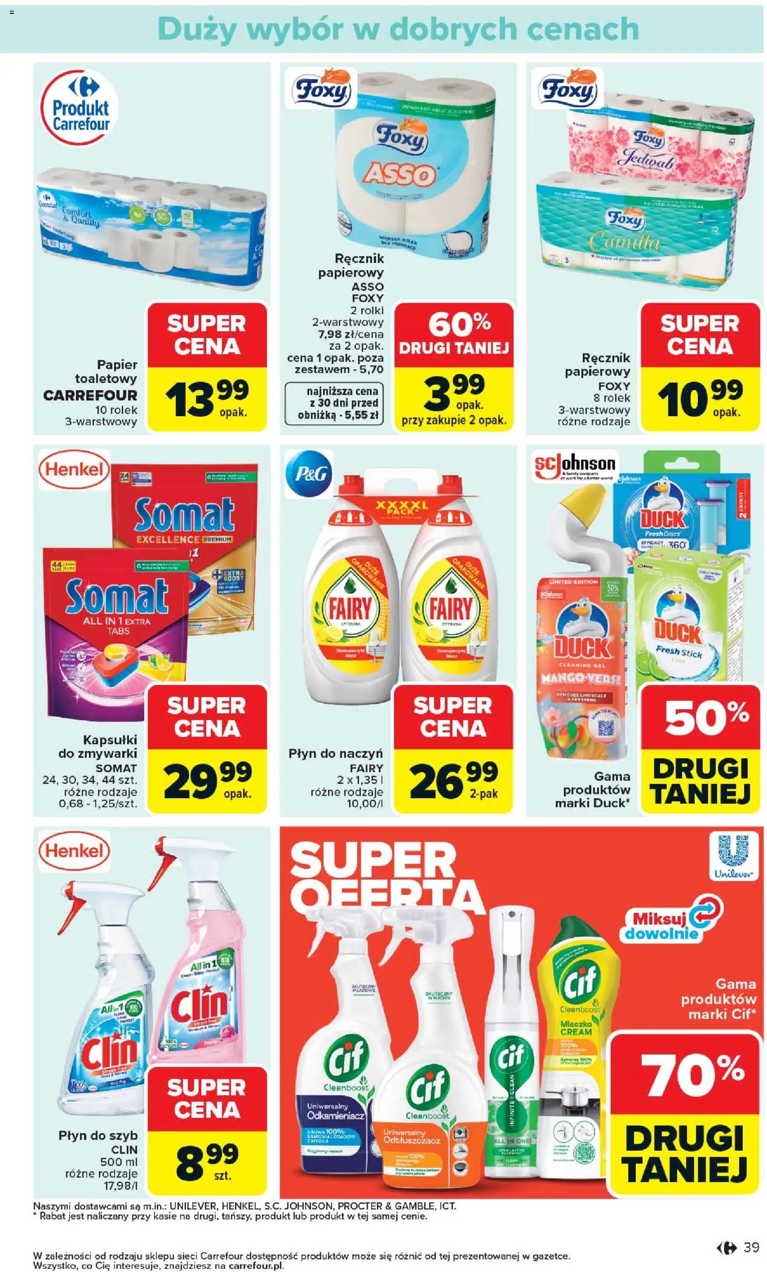 Carrefour gazetka od 07.04.2026 | Strona: 41 | Produkty: Cytryna, Fairy, Ręcznik papierowy, Kapsułki do zmywarki