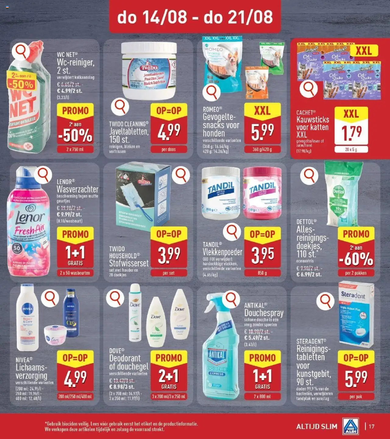 {H1} | Pagina: 17 | Producten: Douche, Snacks, Douchegel, Wasverzachter