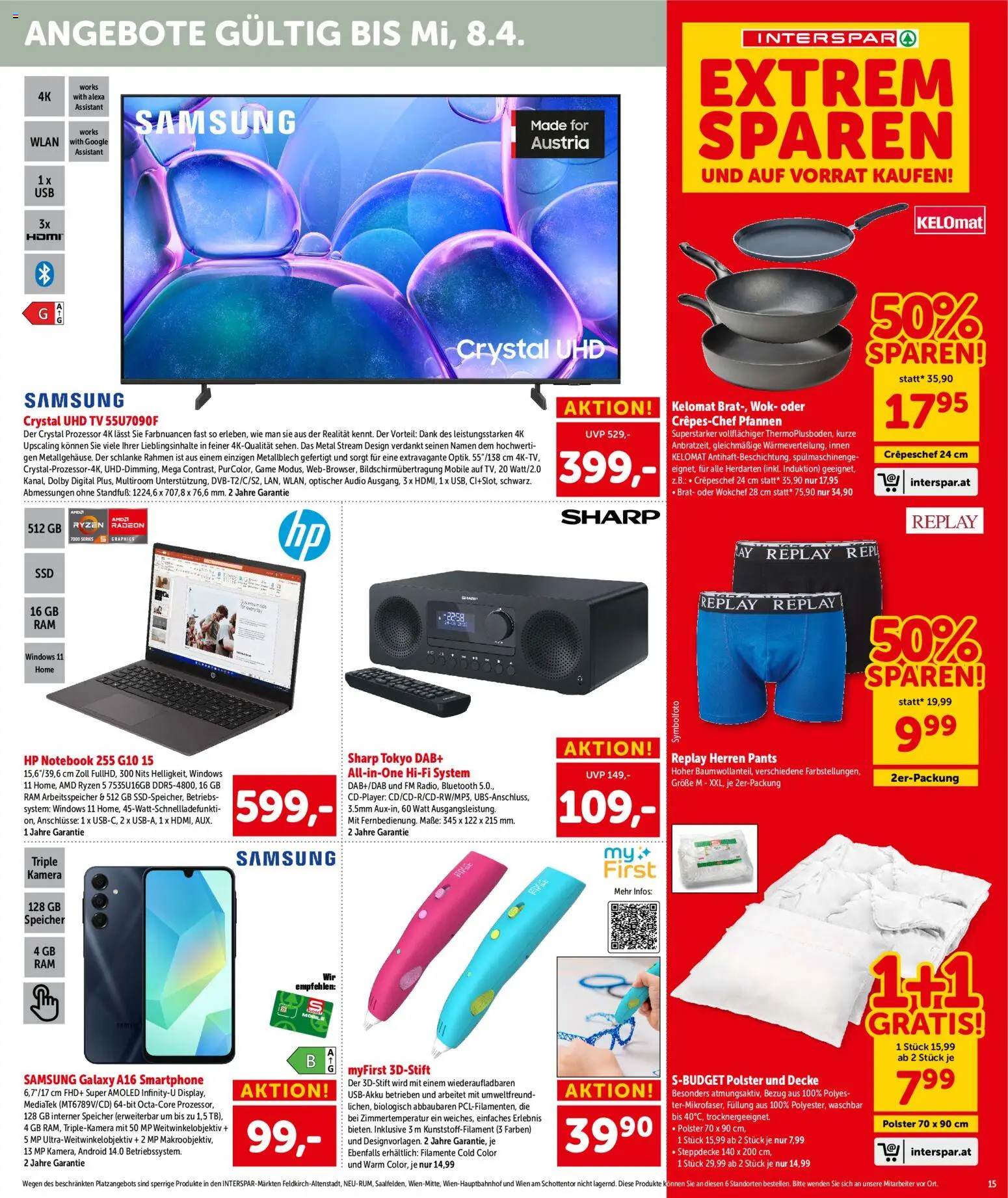 Interspar Flugblatt - Tirol gültig ab 17.03.2026 | Seite: 15 | Produkte: TV, Audio, Kamera, Samsung