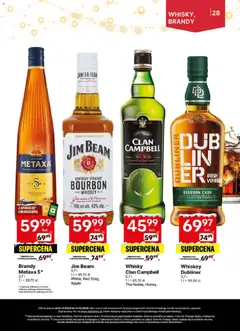 Pogląd oferty "Delikatesy Centrum Gazetka - DeliBarek" - ważna od 11.12.2025 | Strona: 28 | Produkty: Bourbon, Jim Beam, Metaxa, Whisky