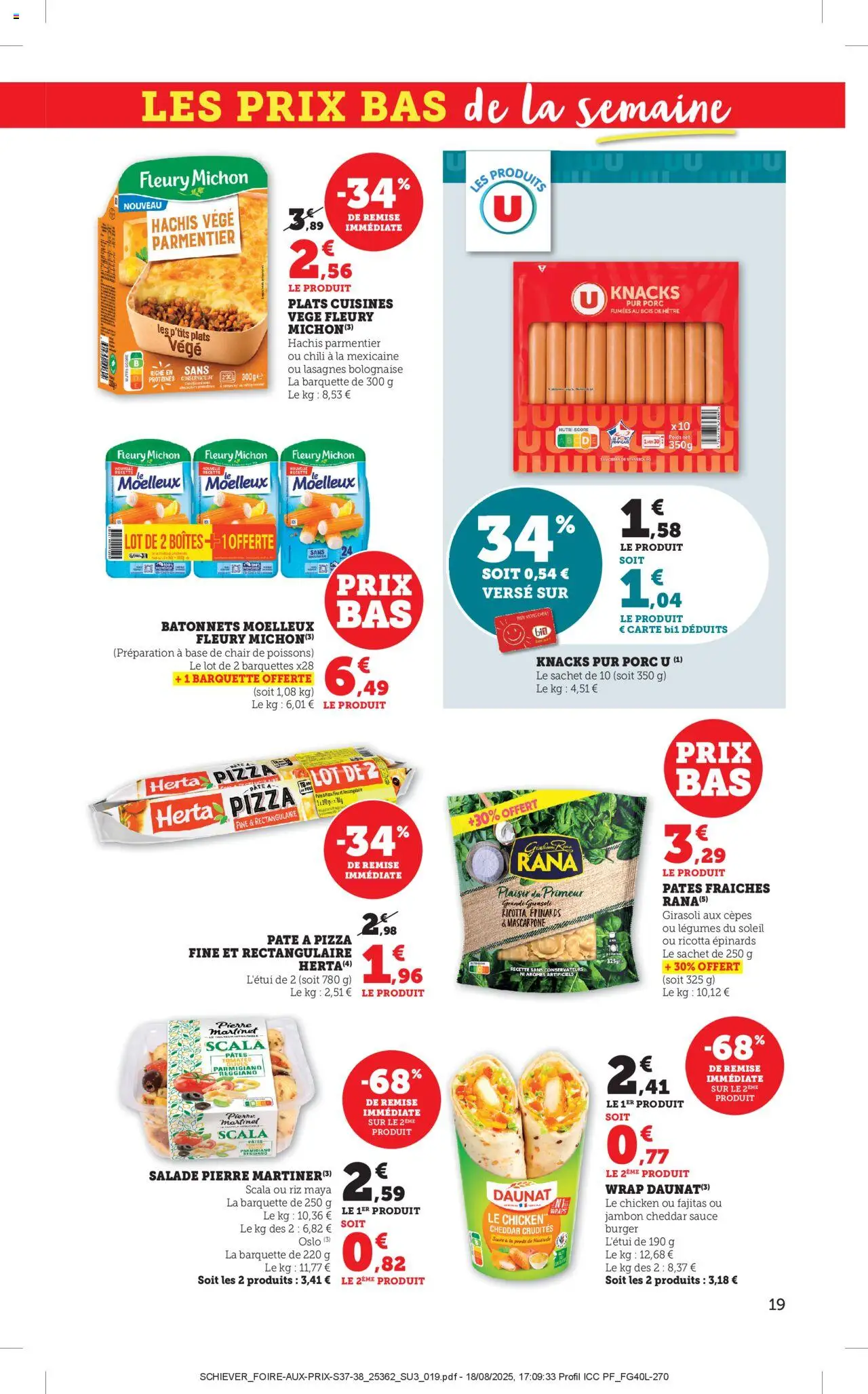  | Page: 19 | Produits: Lasagnes, Jambon, Pizza, Ricotta