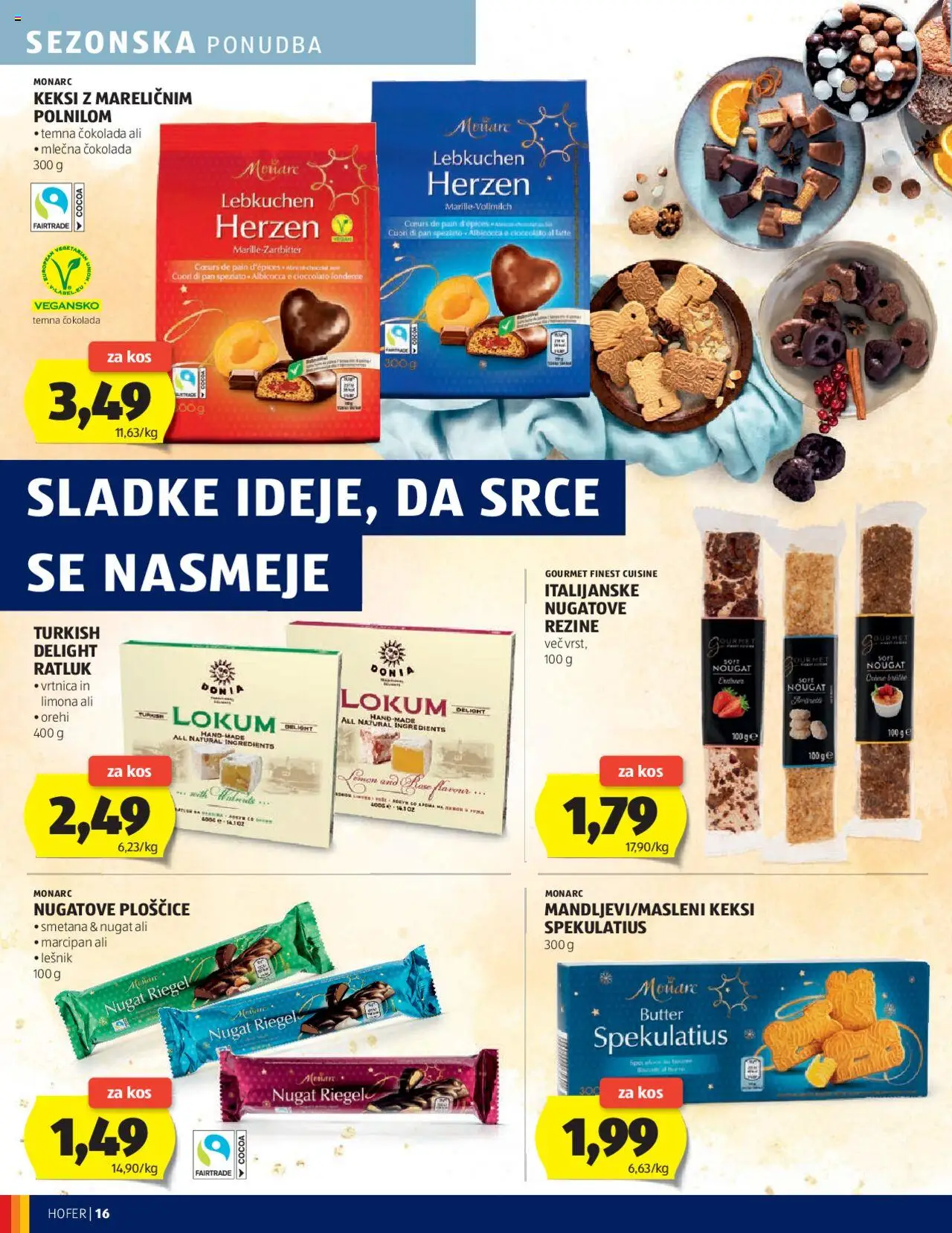 Novi Hofer katalog ponudbe – veljaven od 11.09.2025 | Stran: 16 | Izdelki: Keksi, Ploščice, Cokolada, Limona