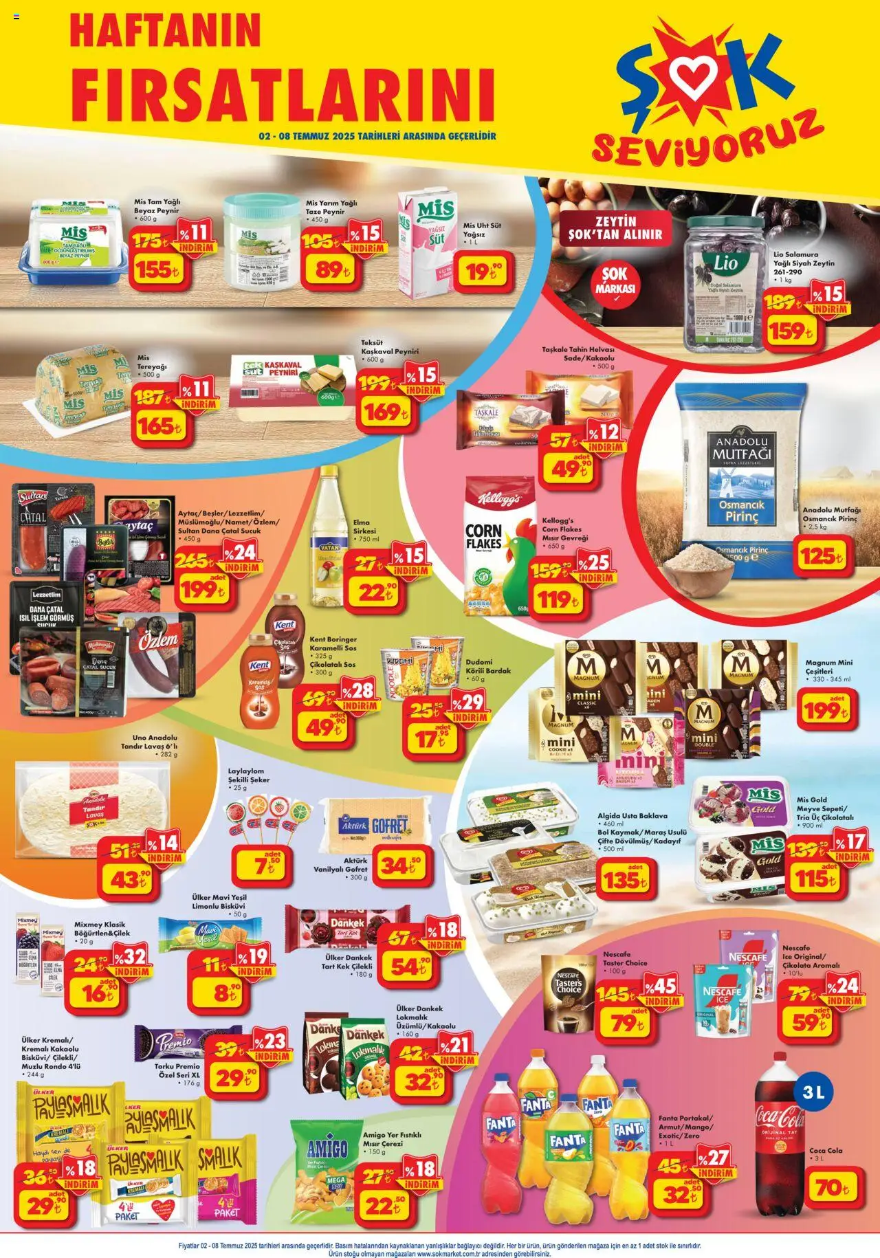 Şok Market Katalog - 02.07.2025 tarihinden itibaren geçerlidir | Sayfa: 1 | Ürünler: Gofret, Tereyağı, Peynir, Sos