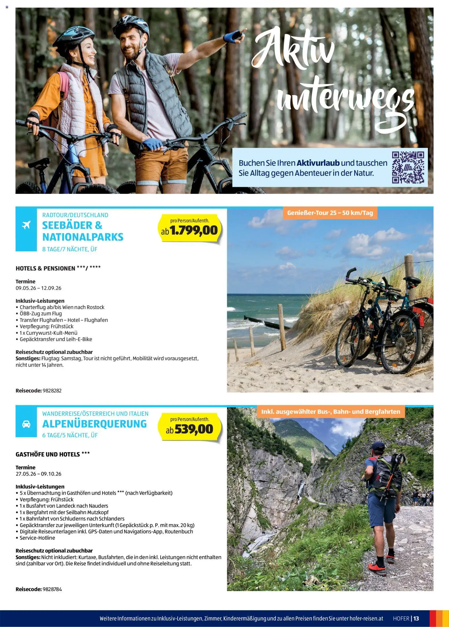 Hofer - Hofer Reisen Katalog gültig ab 01.04.2026 | Seite: 13