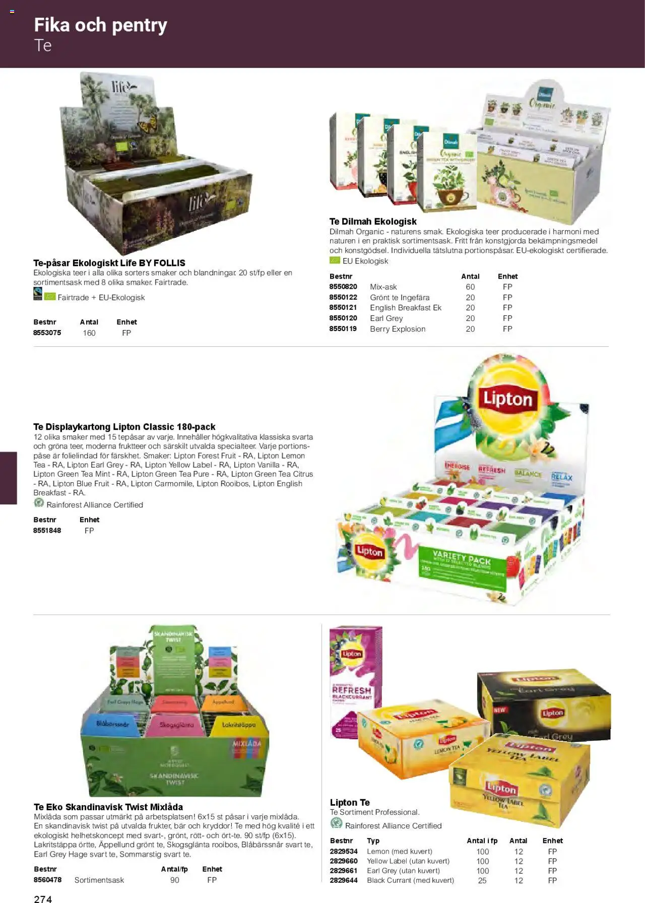 Office Depot reklamblad aktuell från 01.02.2025 | Sida: 276 | Produkter: Te, Kuvert