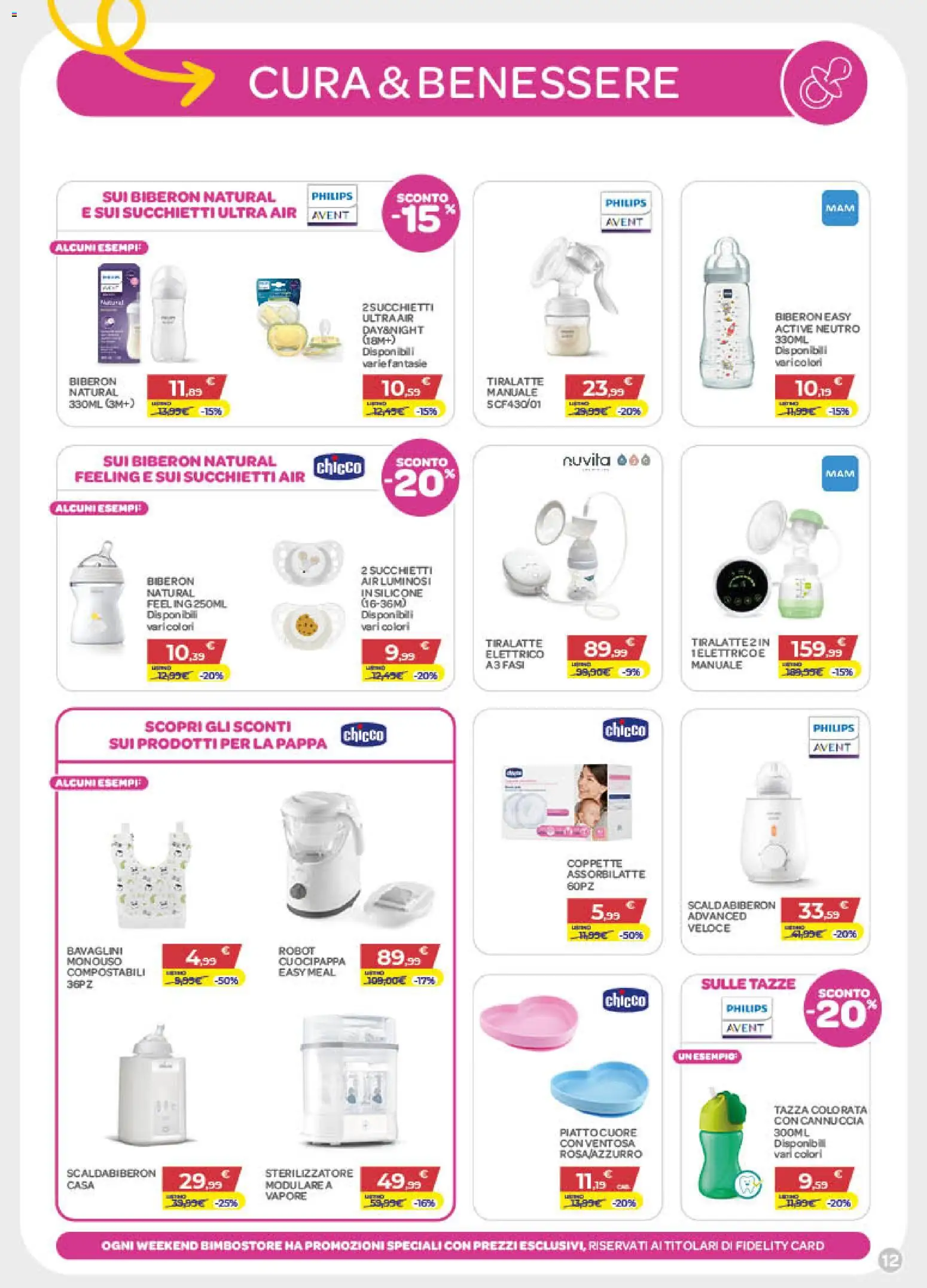 Volantino Bimbo store del 06.01.2026 | Pagina: 12 | Prodotti: Biberon, Tiralatte, Silicone, Robot