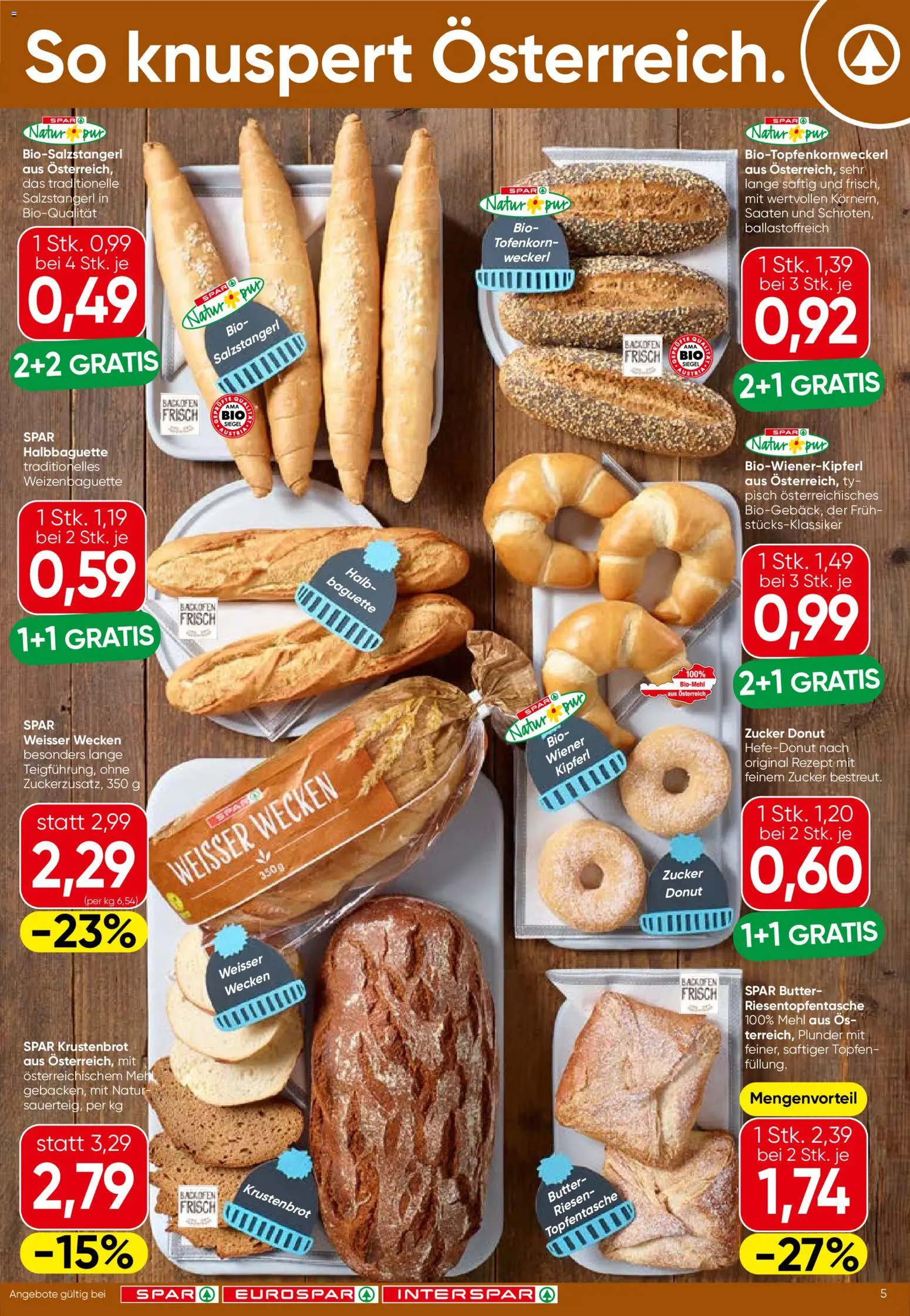 Spar - Salzburg gültig ab 22.01.2026 | Seite: 5 | Produkte: Zucker, Jääkaappipakastin, Butter