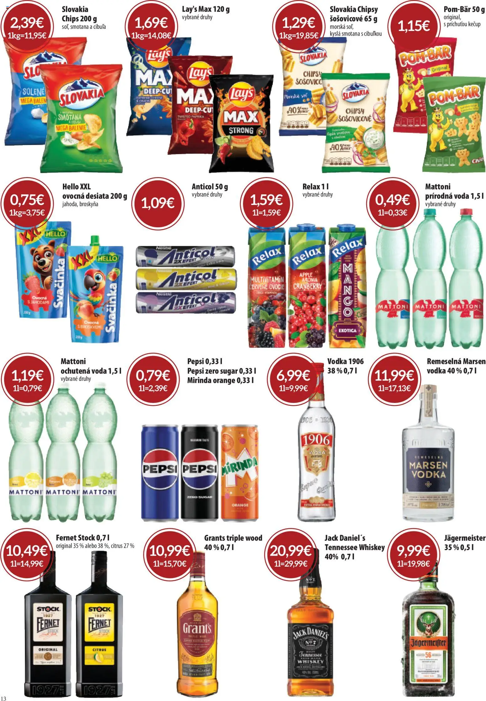 Nové CBA Komfos akcie – leták je platný od 08.01.2026 | Strana: 13 | Produkty: Smotana, Apple, Vodka, Pepsi