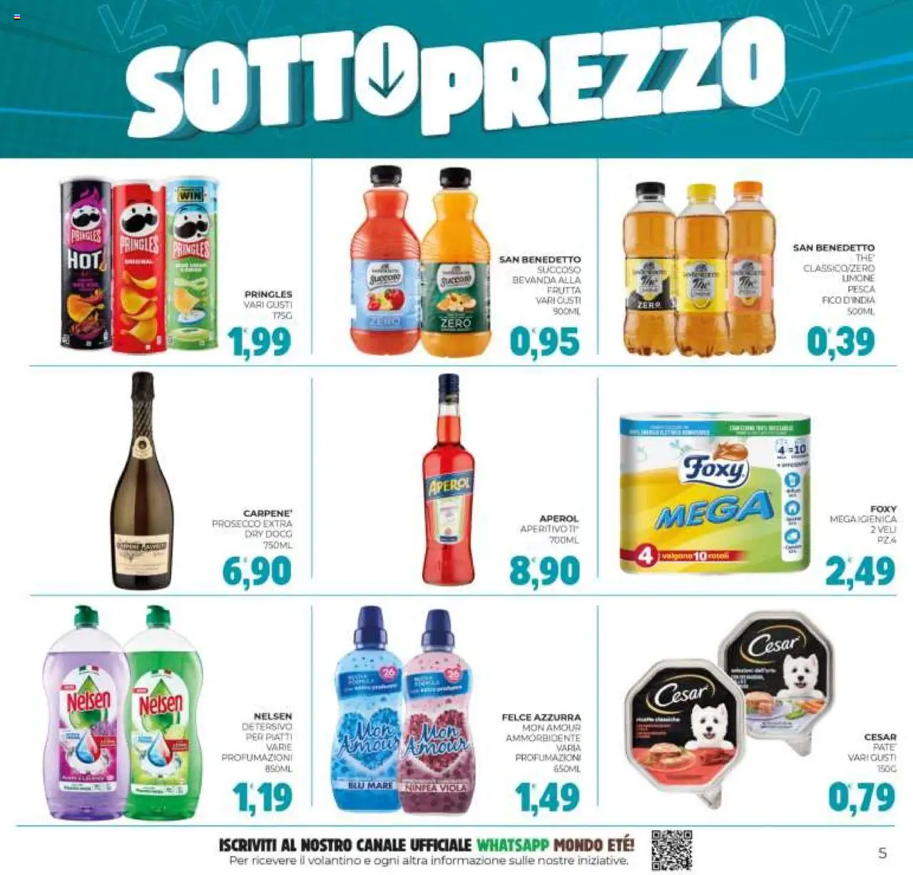 Volantino Eté del 05.08.2025 | Pagina: 5 | Prodotti: Ammorbidente, Frutta, Pesca, Aperol