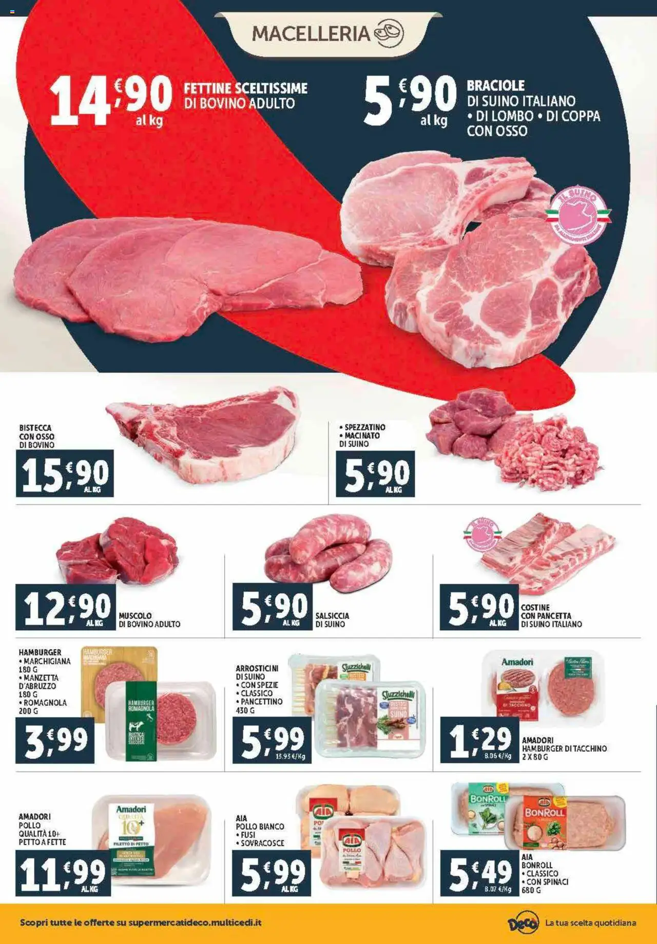 Volantino Decò del 12.09.2025 | Pagina: 4 | Prodotti: Pancetta, Spezie, Spinaci, Arrosticini