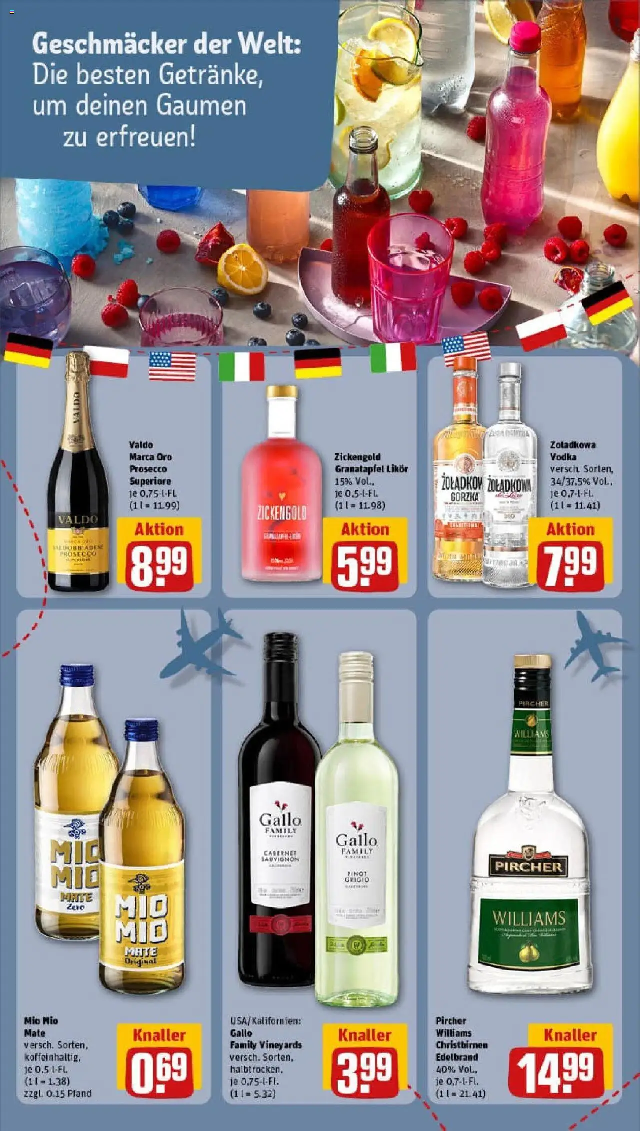 Rewe prospekt Bad Münstereifel	 – gültig ab 13.10.2025 | Seite: 21 | Produkte: Likör, Mio mio mate, Prosecco, Vodka