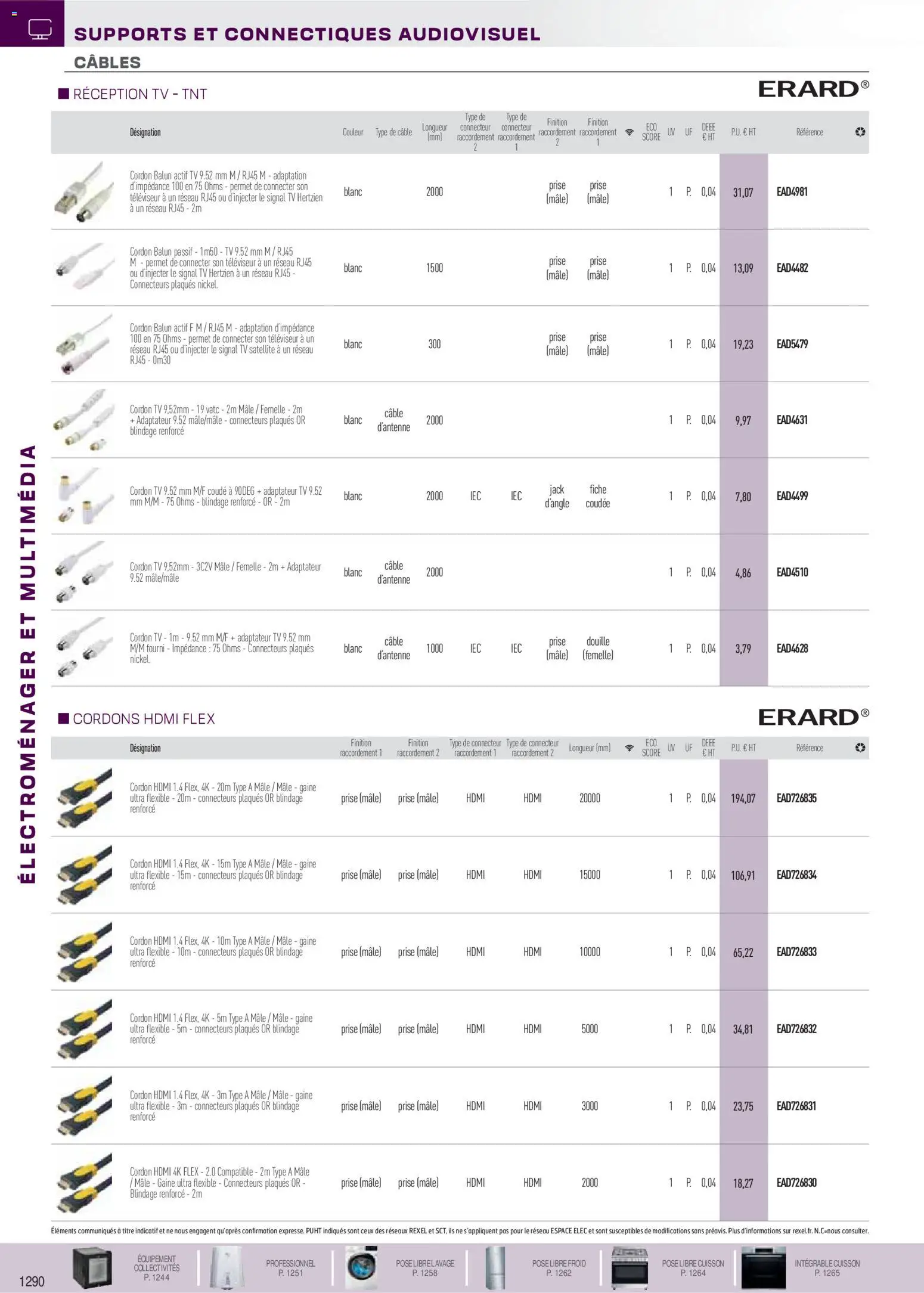 {H1} | Page: 49 | Produits: Câble, Satellite, Televiseur, Prise