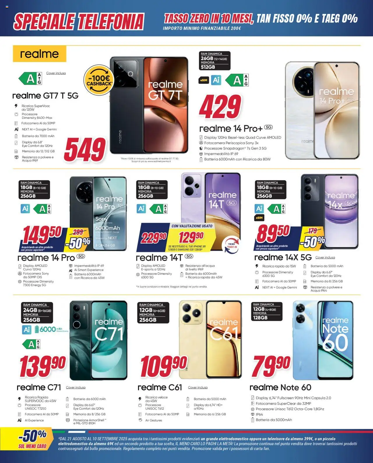 Volantino Trony del 21.08.2025 | Pagina: 43 | Prodotti: Iphone, Acqua, Batteria, Samsung