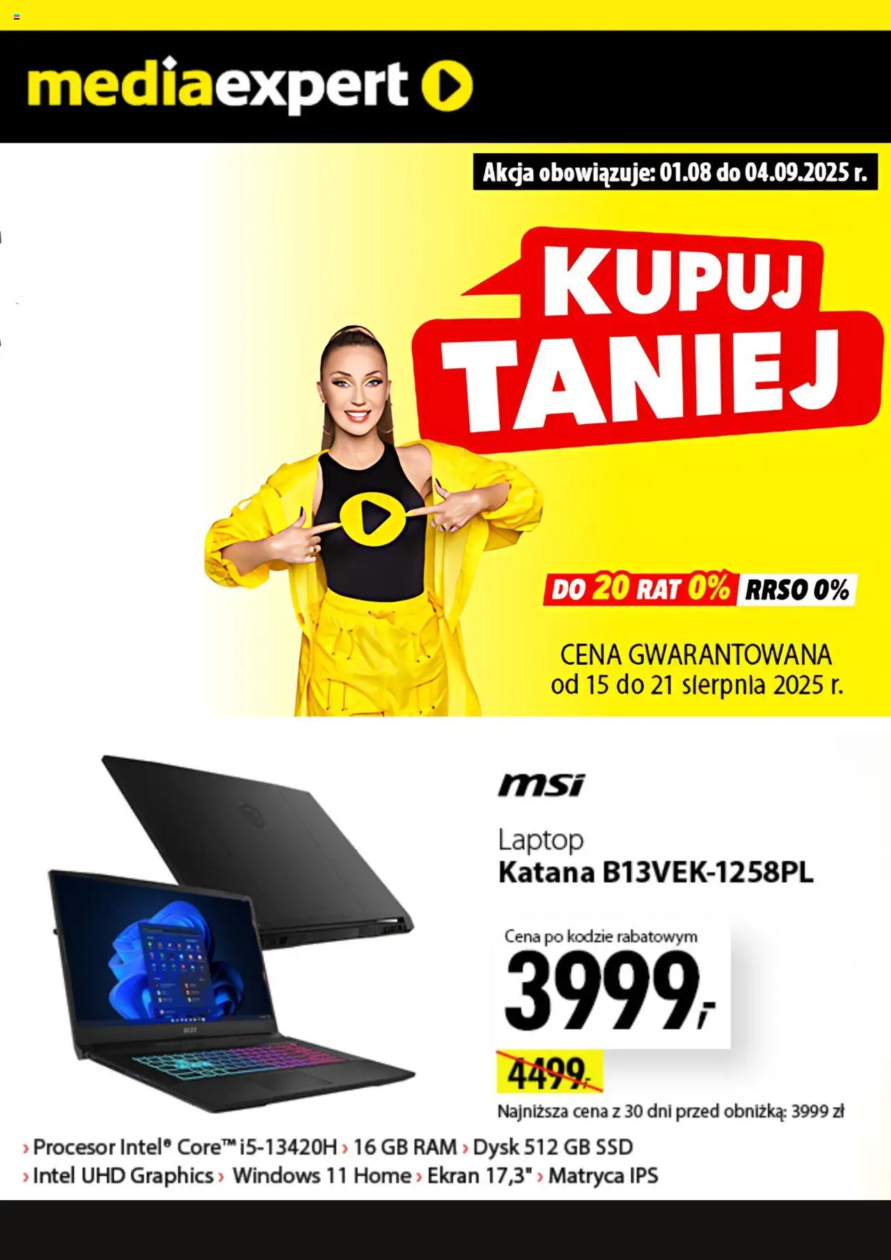 Mediaexpert promocje od 15.08.2025 | Strona: 2 | Produkty: Laptop, Dysk