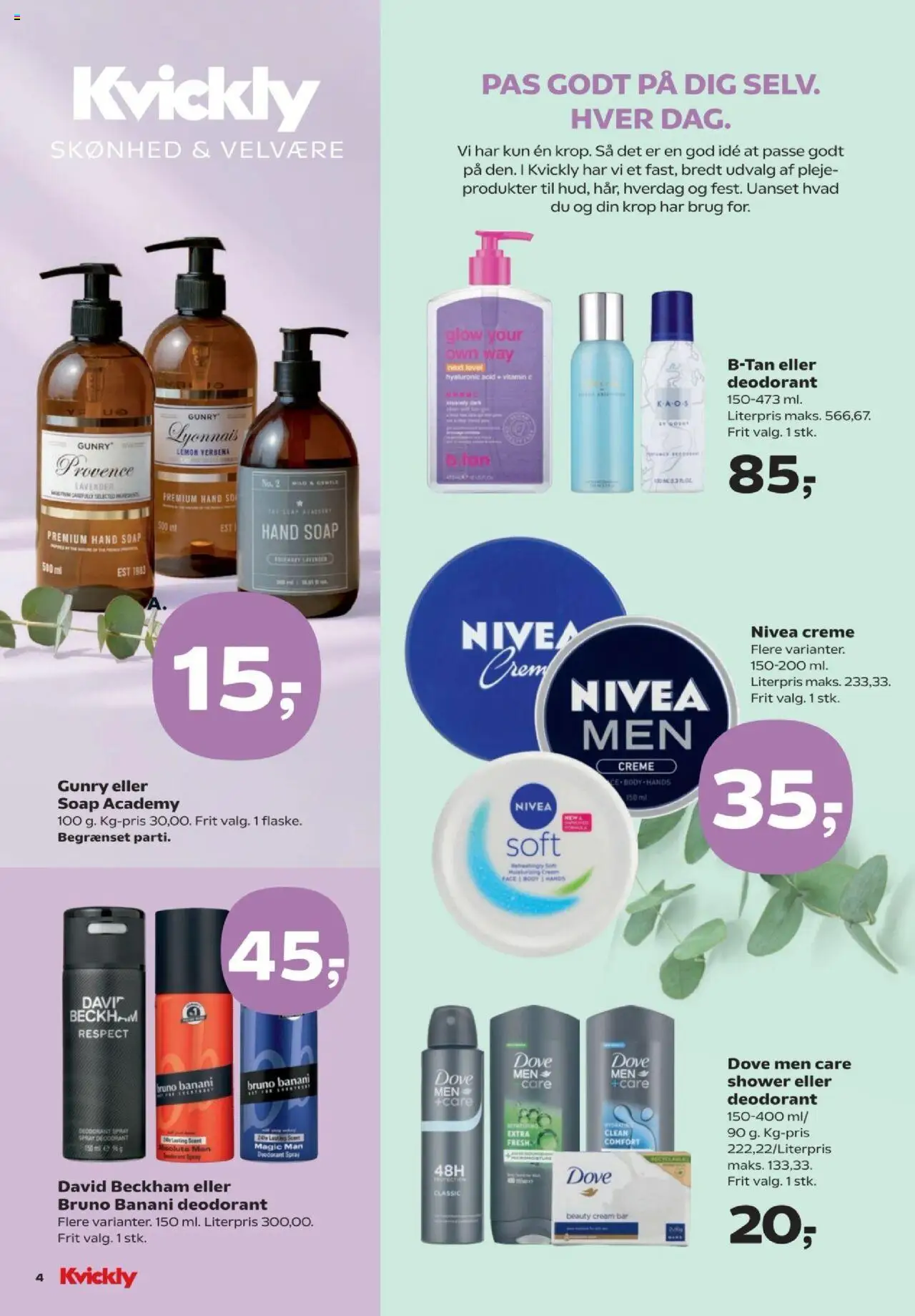 Kvickly tilbudsavis – gyldig fra 10.10.2025 | Side: 4 | Produkter: Creme, Deodorant