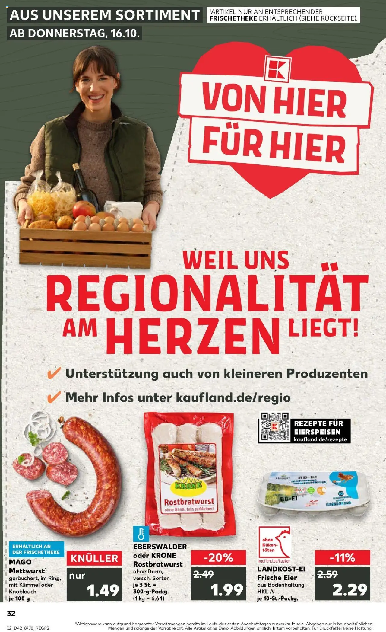 Kaufland prospekt Zossen	 – gültig ab 19.10.2025 | Seite: 32 | Produkte: Eier, Knoblauch