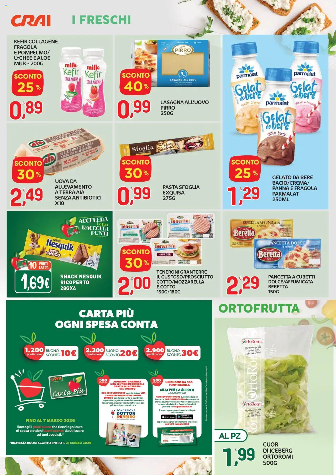 Volantino CRAI del 07.08.2025 | Pagina: 5 | Prodotti: Uova, Panna, Pasta, Terra