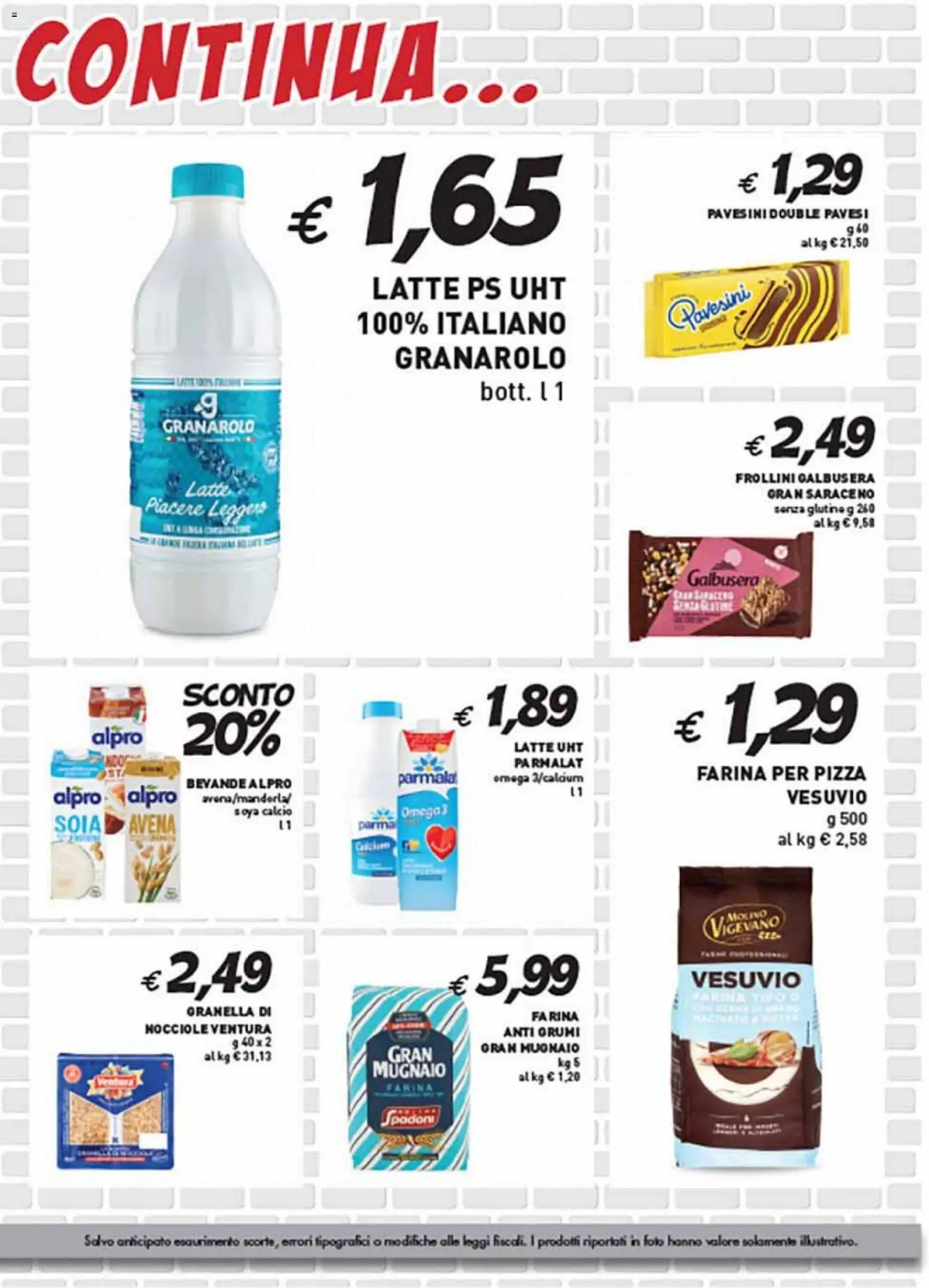 Volantino Coal del 09.01.2026 | Pagina: 3 | Prodotti: Pizza, Latte, Farina, Frollini