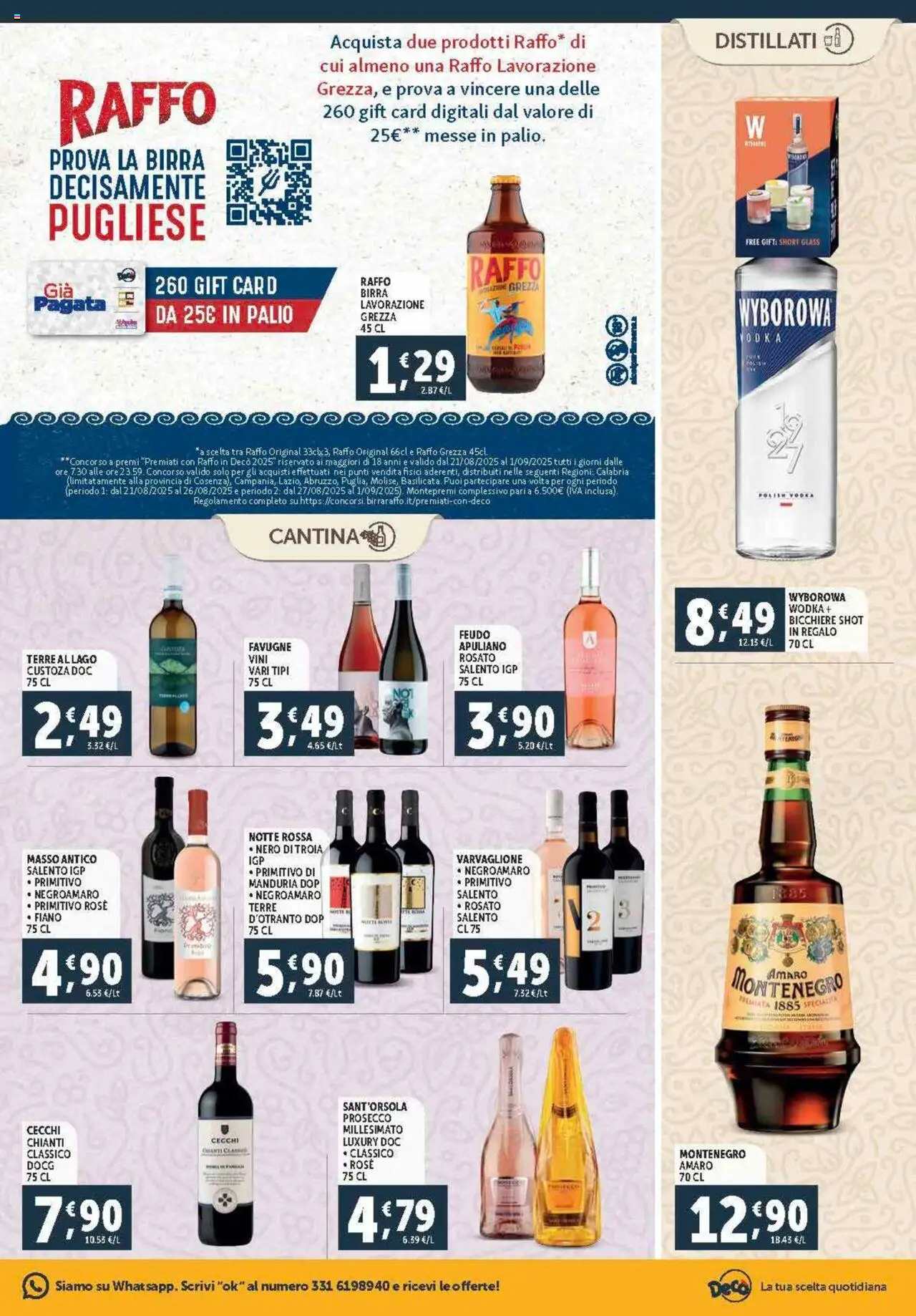 Volantino Decò del 21.08.2025 | Pagina: 17 | Prodotti: Birra, Vodka, Prosecco, Amaro
