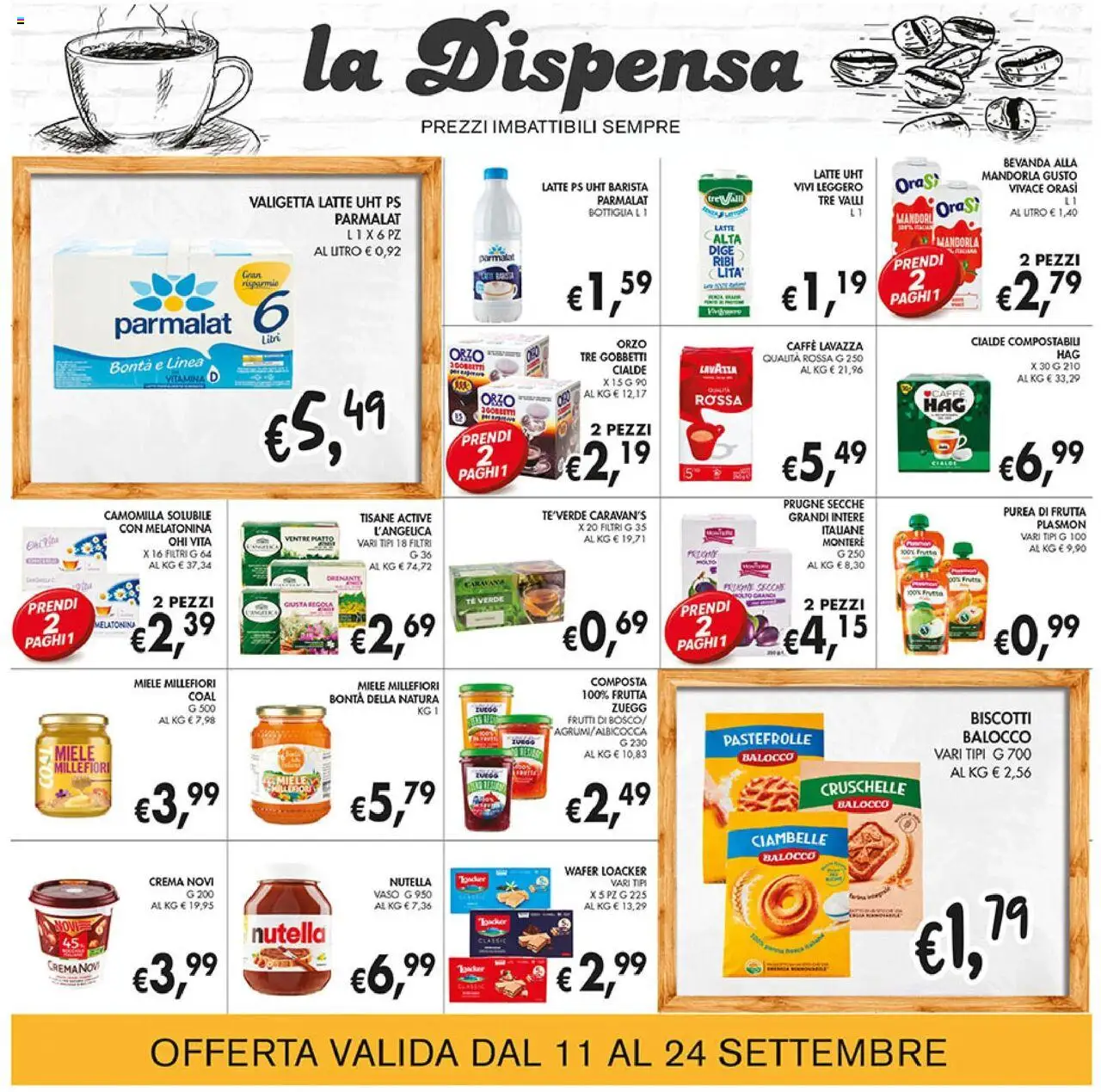 Volantino Coal del 11.09.2025 | Pagina: 16 | Prodotti: Ciambelle, Biscotti, Nutella, Lavazza