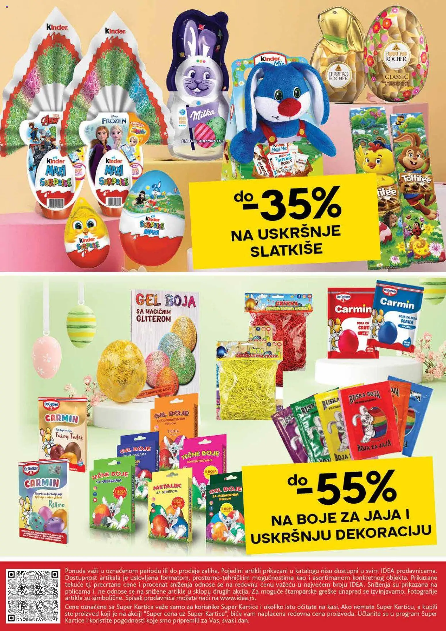 Idea katalog - važi od 09.04.2026 | Strana: 34 | Proizvode: Milka, Jaja, Ferrero