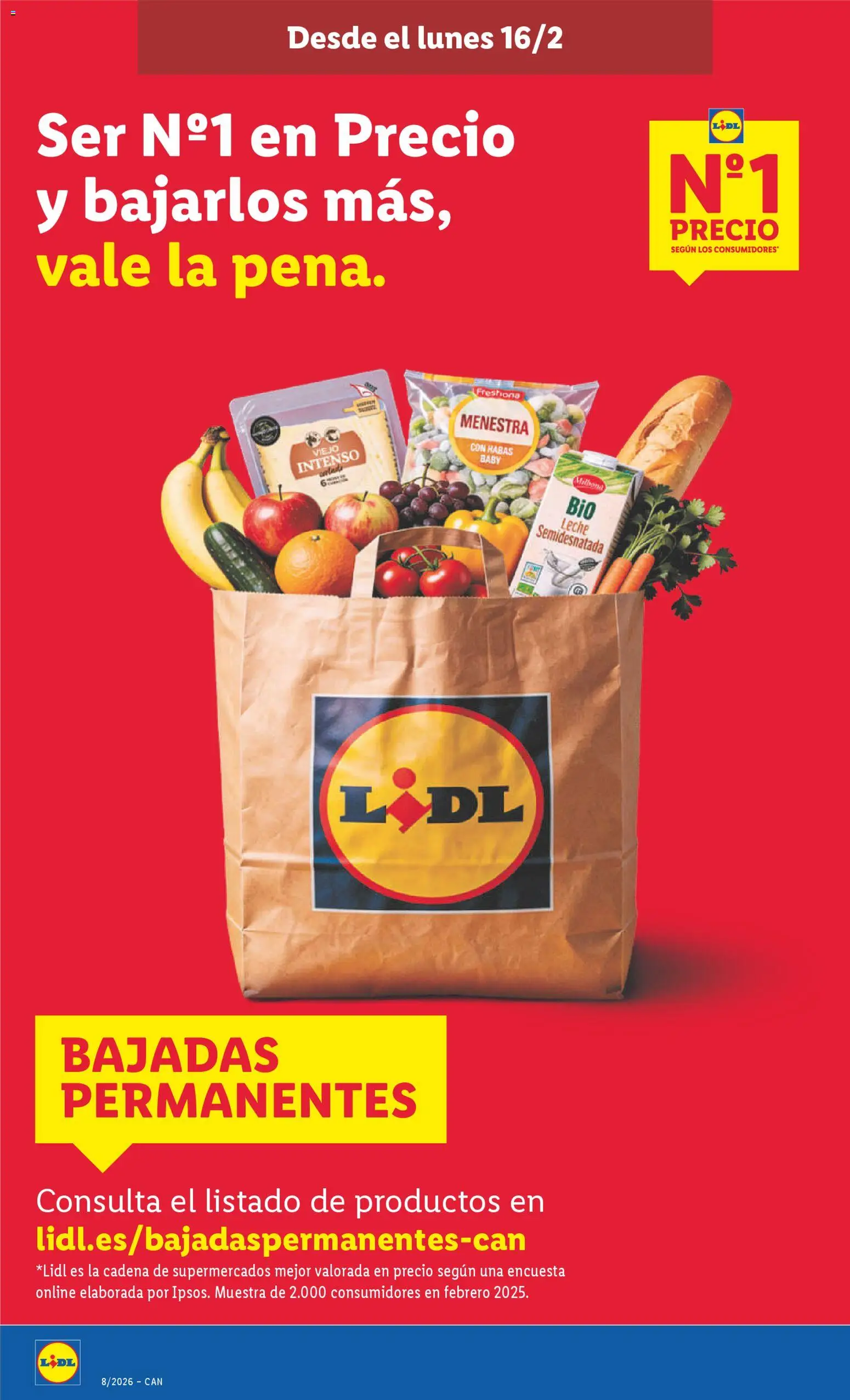 Lidl - Canarias  │ válido desde el 16.02.2026 | Página: 2 | Productos: Leche, Queso