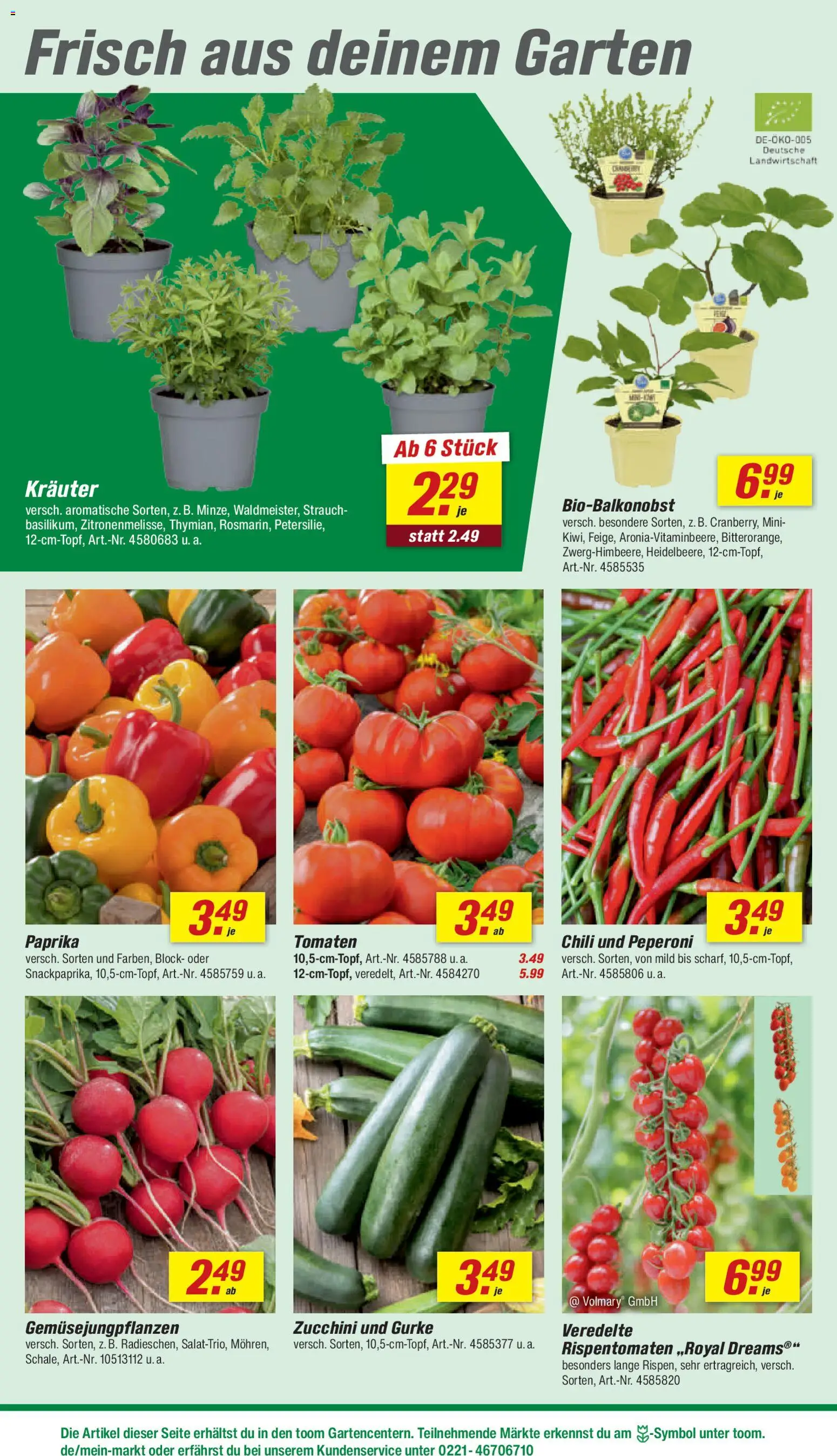 Toom Baumarkt Prospekt 	 – gültig ab 18.04.2026 | Seite: 4 | Produkte: Tomaten, Paprika, Chili, Zucchini