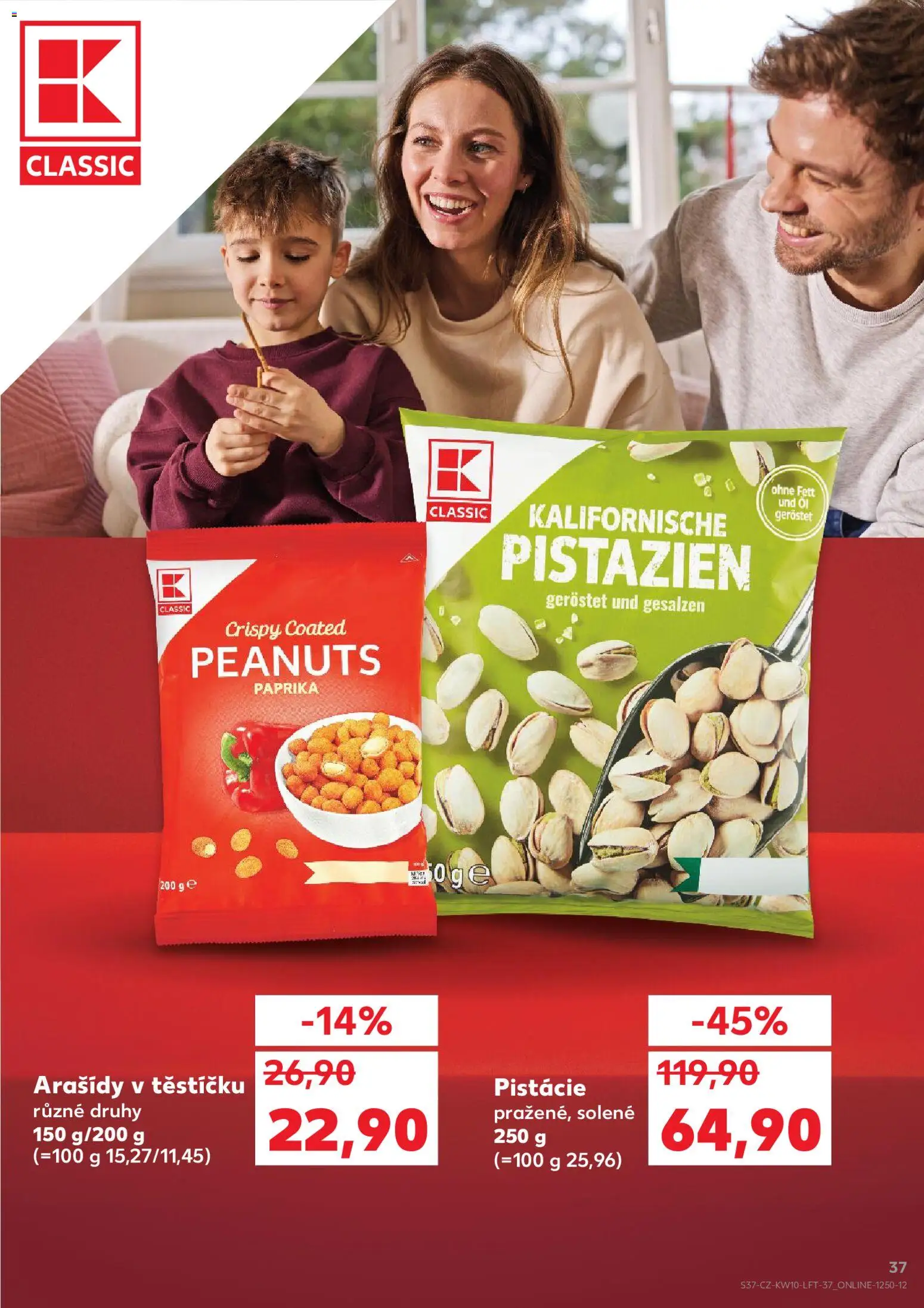 Kaufland leták od 04.03.2026 | Strana: 37 | Produkty: Pistácie, Arašídy, Paprika