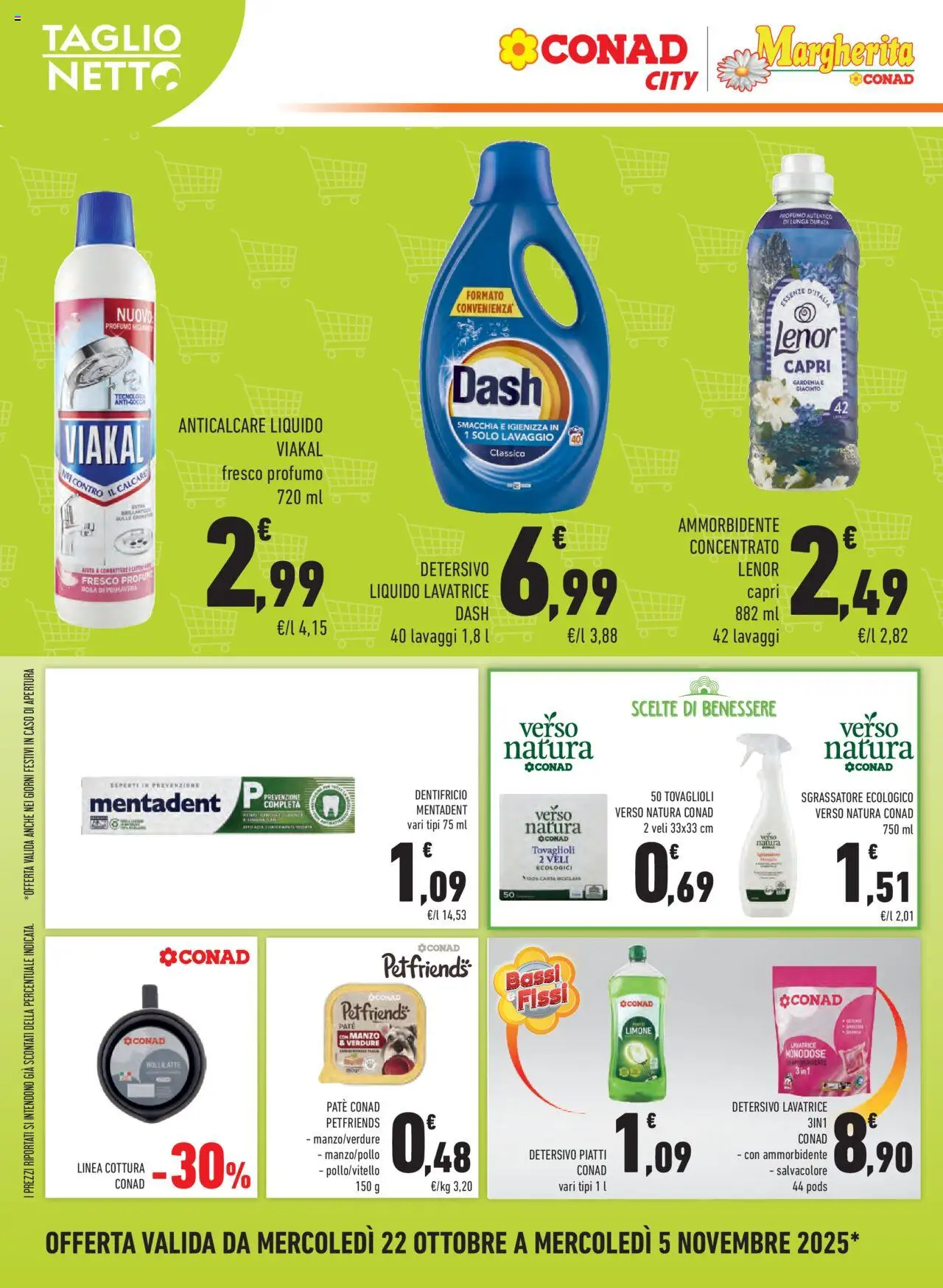 Volantino Conad del 22.10.2025 | Pagina: 18 | Prodotti: Ammorbidente, Manzo, Anticalcare, Verdure