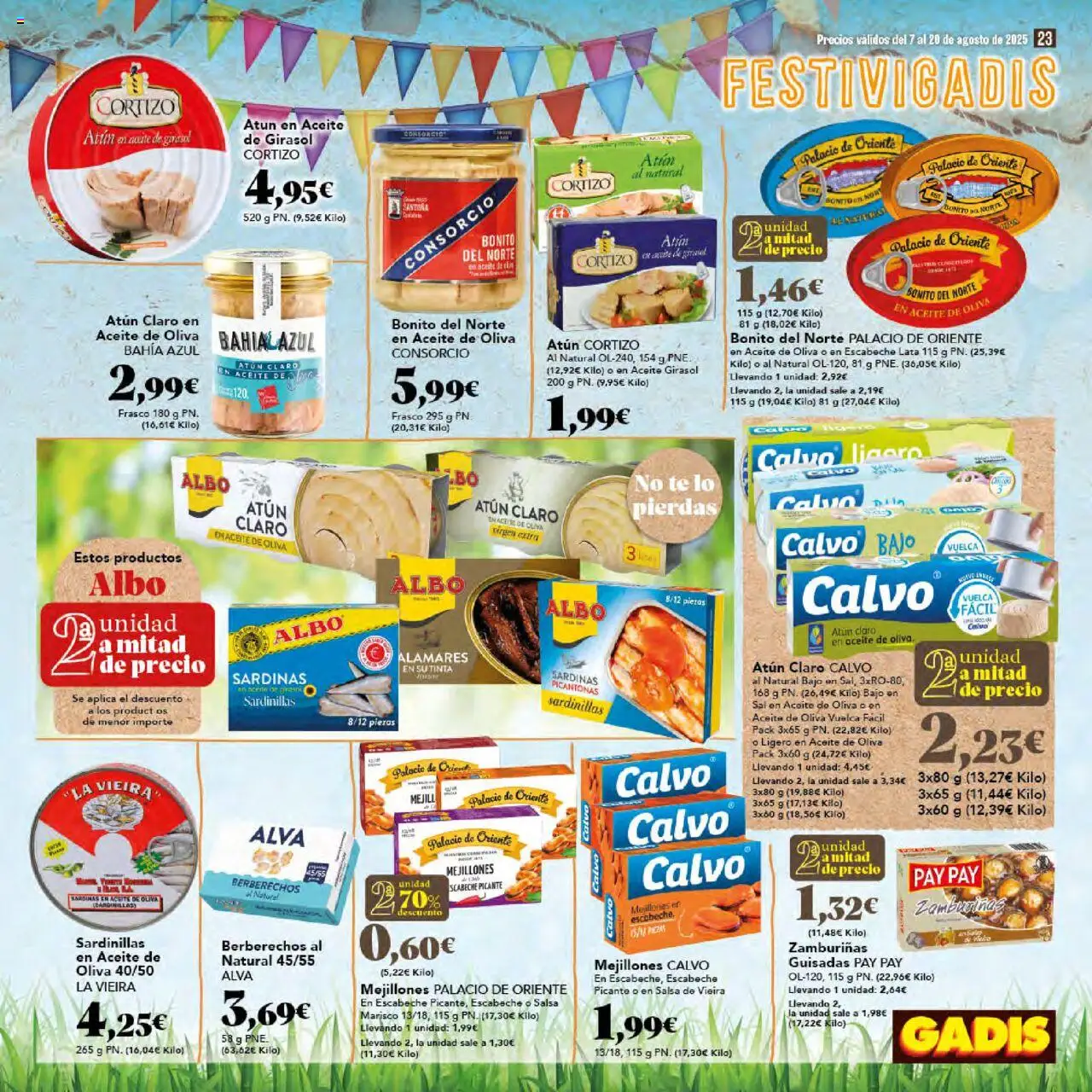 Gadis folleto │ válido desde el 07.08.2025 | Página: 23 | Productos: Aceite, Té, Aceite de oliva, Aceite de girasol